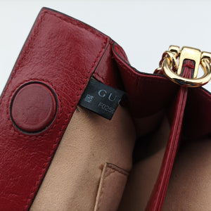 Pre-owned Gucci Ophidia Navy×red Suede x leather 503877 shoulderbag | stylenewstar