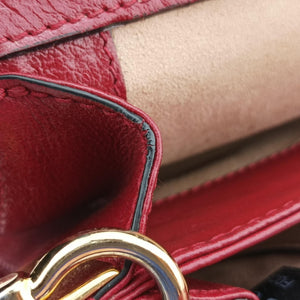 Pre-owned Gucci Ophidia Navy×red Suede x leather 503877 shoulderbag | stylenewstar