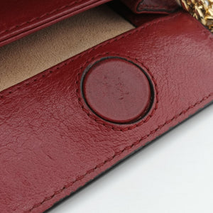 Pre-owned Gucci Ophidia Navy×red Suede x leather 503877 shoulderbag | stylenewstar