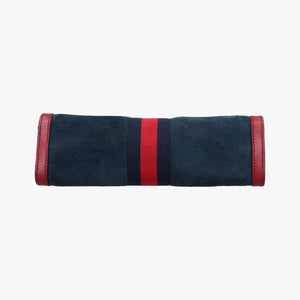 Pre-owned Gucci Ophidia Navy×red Suede x leather 503877 shoulderbag | stylenewstar