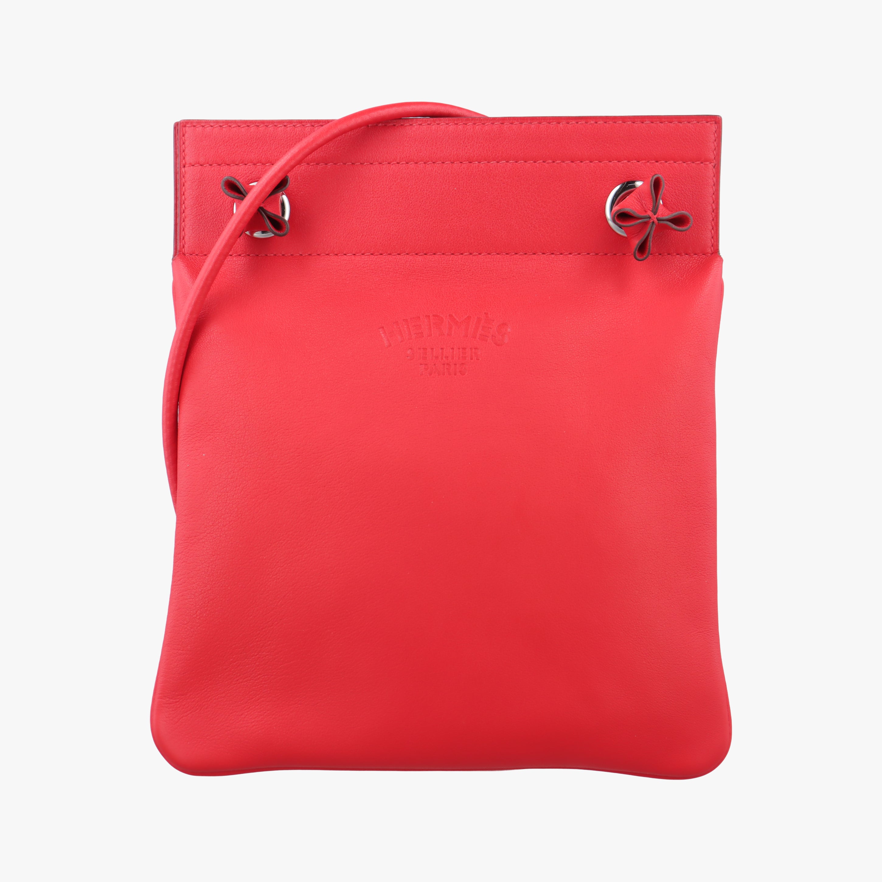Pre-owned Hermes Sac Aline mini Red lambskin  shoulderbag | stylenewstar