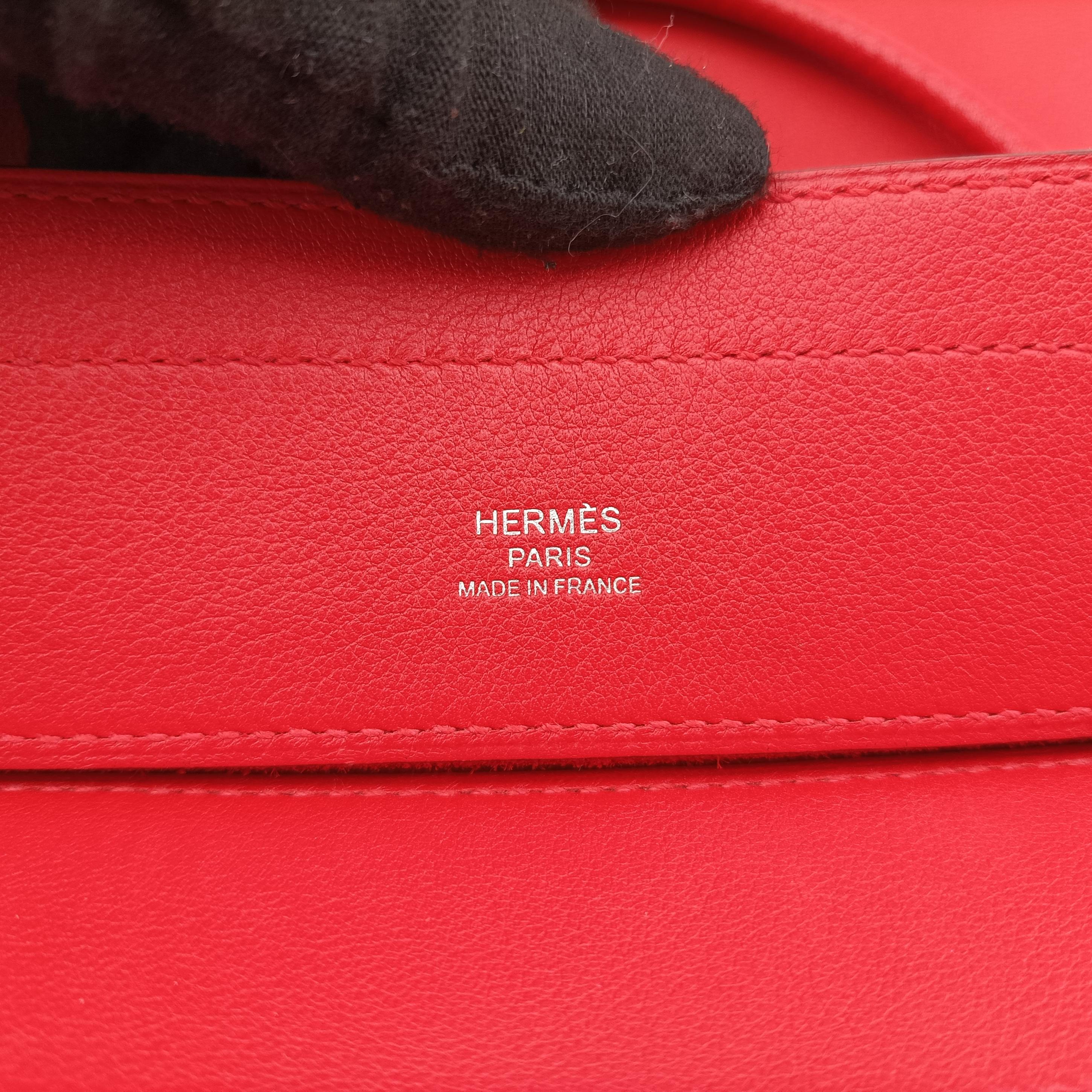 Pre-owned Hermes Sac Aline mini Red lambskin  shoulderbag | stylenewstar