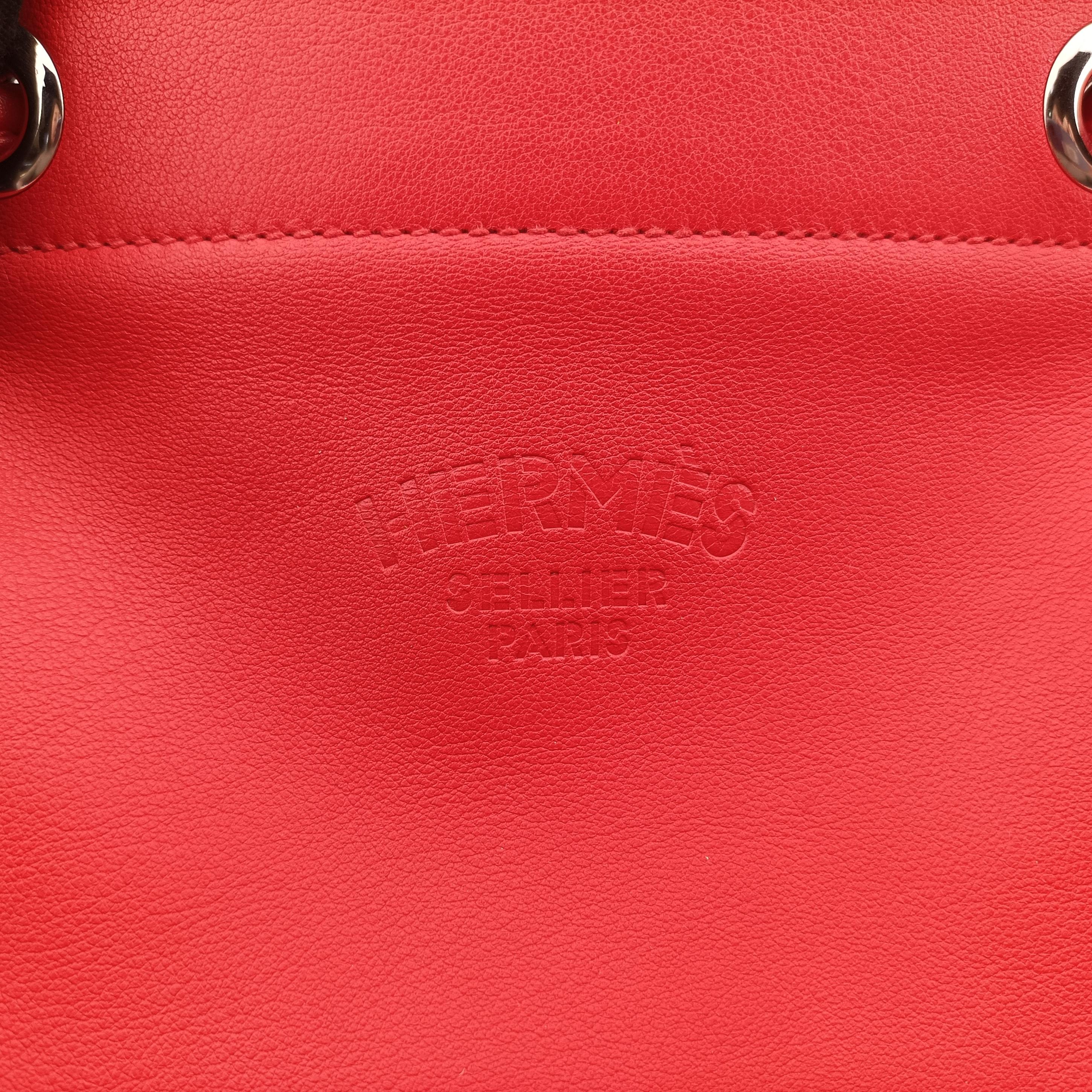 Pre-owned Hermes Sac Aline mini Red lambskin  shoulderbag | stylenewstar