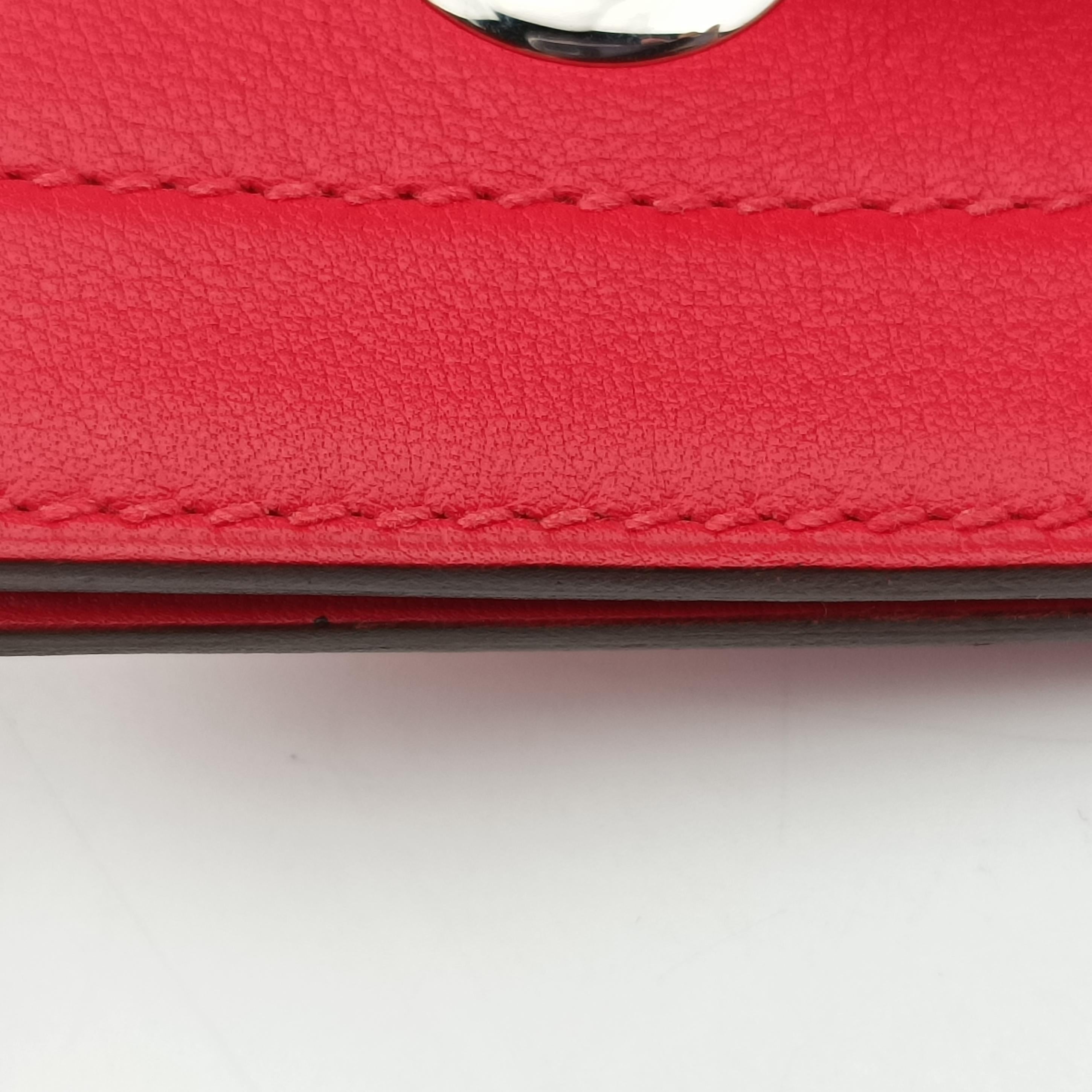 Pre-owned Hermes Sac Aline mini Red lambskin  shoulderbag | stylenewstar