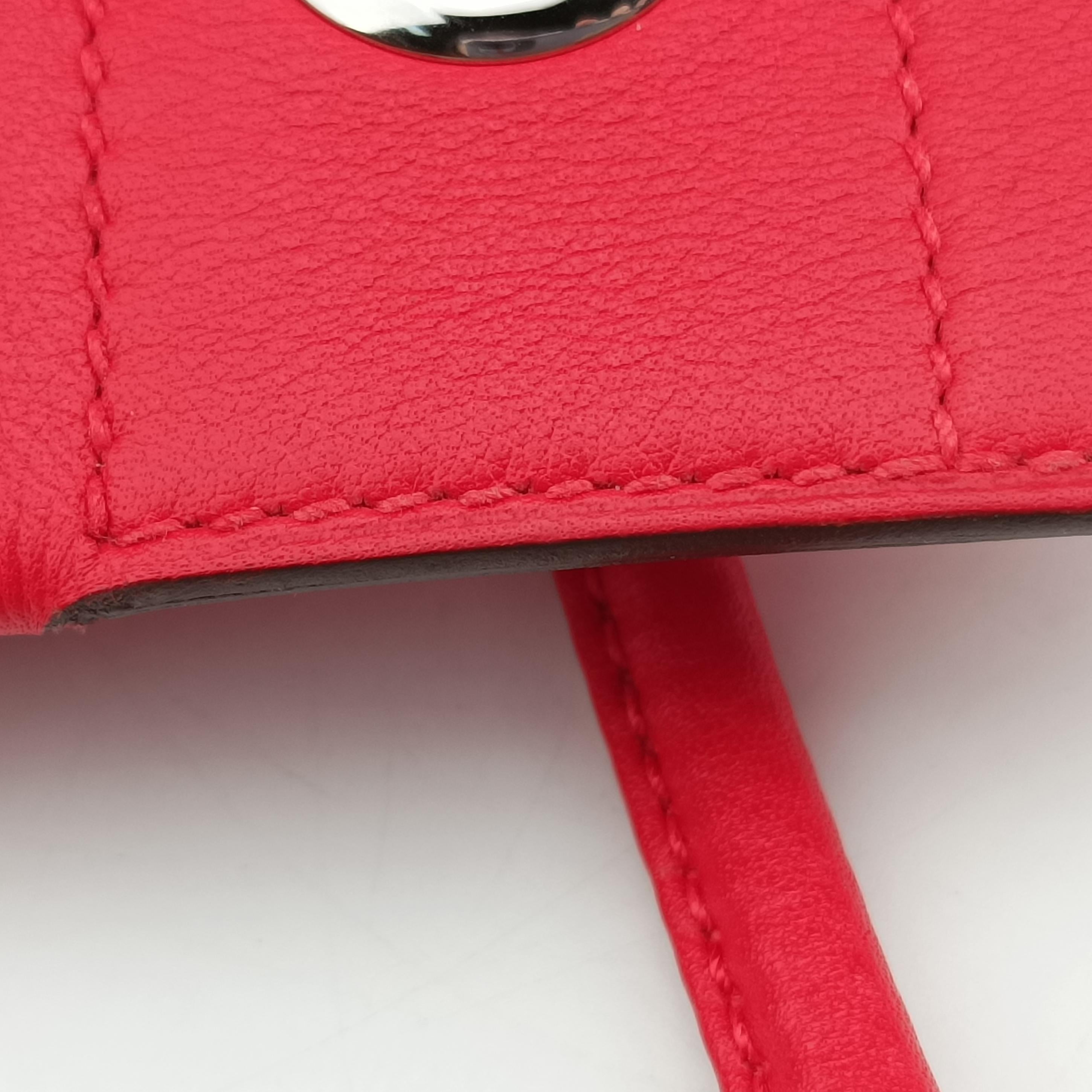 Pre-owned Hermes Sac Aline mini Red lambskin  shoulderbag | stylenewstar