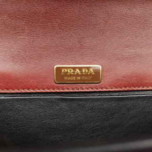 Pre-owned Prada Animalier Cahier Lions Head Brown×black Leather 1BD089 shoulderbag | stylenewstar