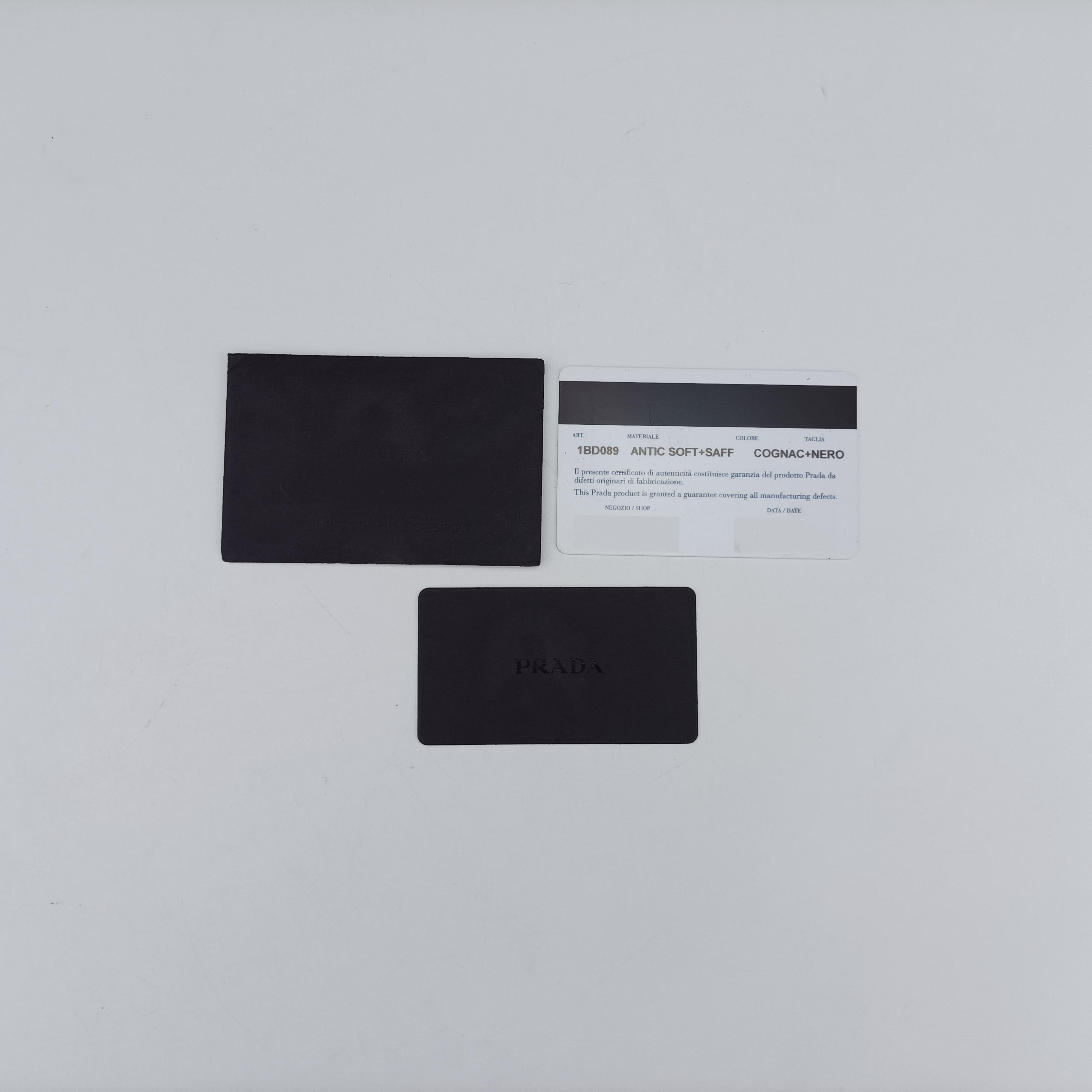 Pre-owned Prada Animalier Cahier Lions Head Brown×black Leather 1BD089 shoulderbag | stylenewstar