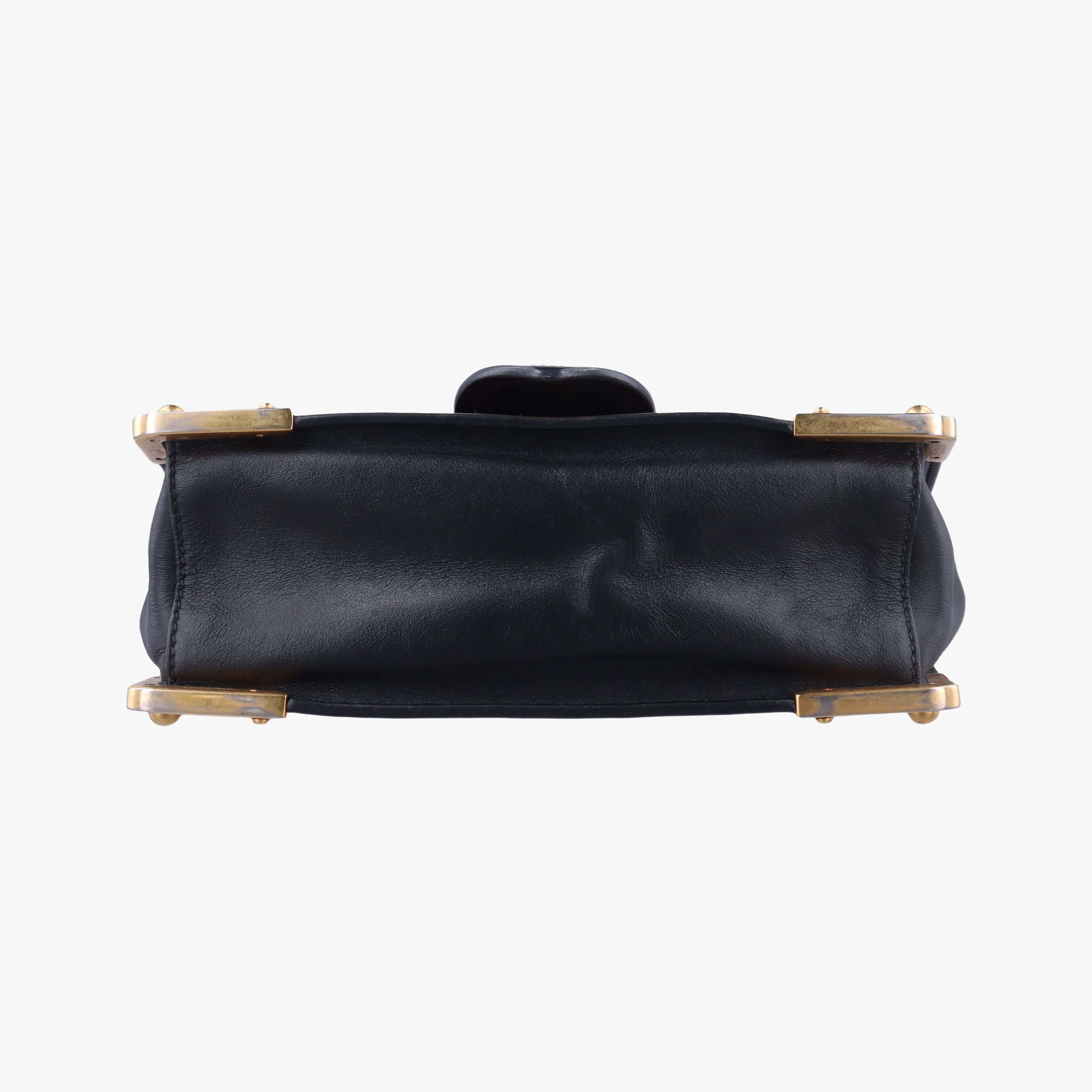 Pre-owned Prada Animalier Cahier Lions Head Brown×black Leather 1BD089 shoulderbag | stylenewstar