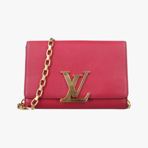 Pre-owned Louis Vuitton Pochette Louise GM Red leather M94647 shoulderbag | stylenewstar