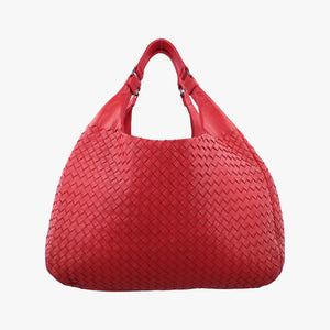 Pre-owned Bottega Veneta CAMPANA Intrecciato Red lambskin  shoulderbag | stylenewstar