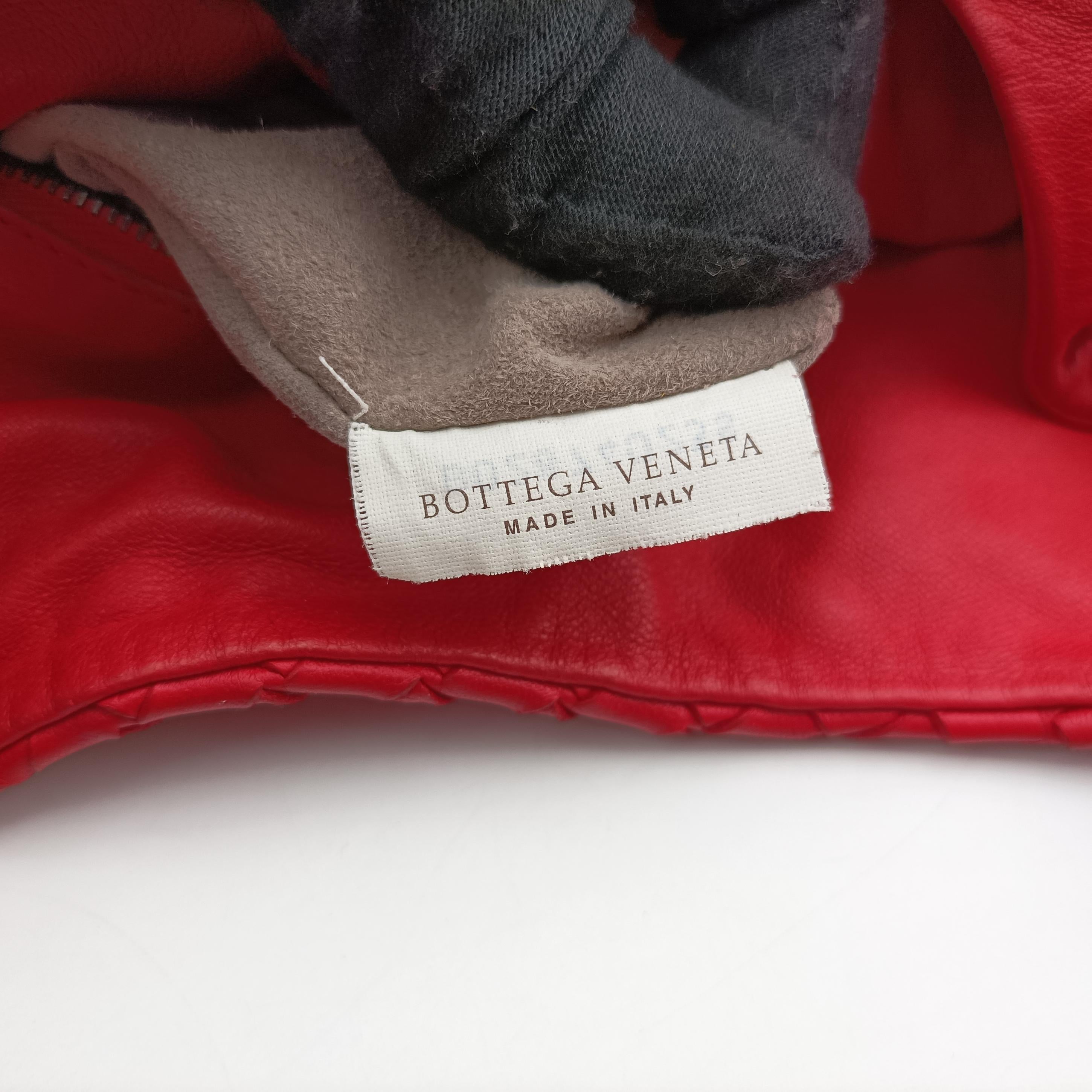 Pre-owned Bottega Veneta CAMPANA Intrecciato Red lambskin  shoulderbag | stylenewstar