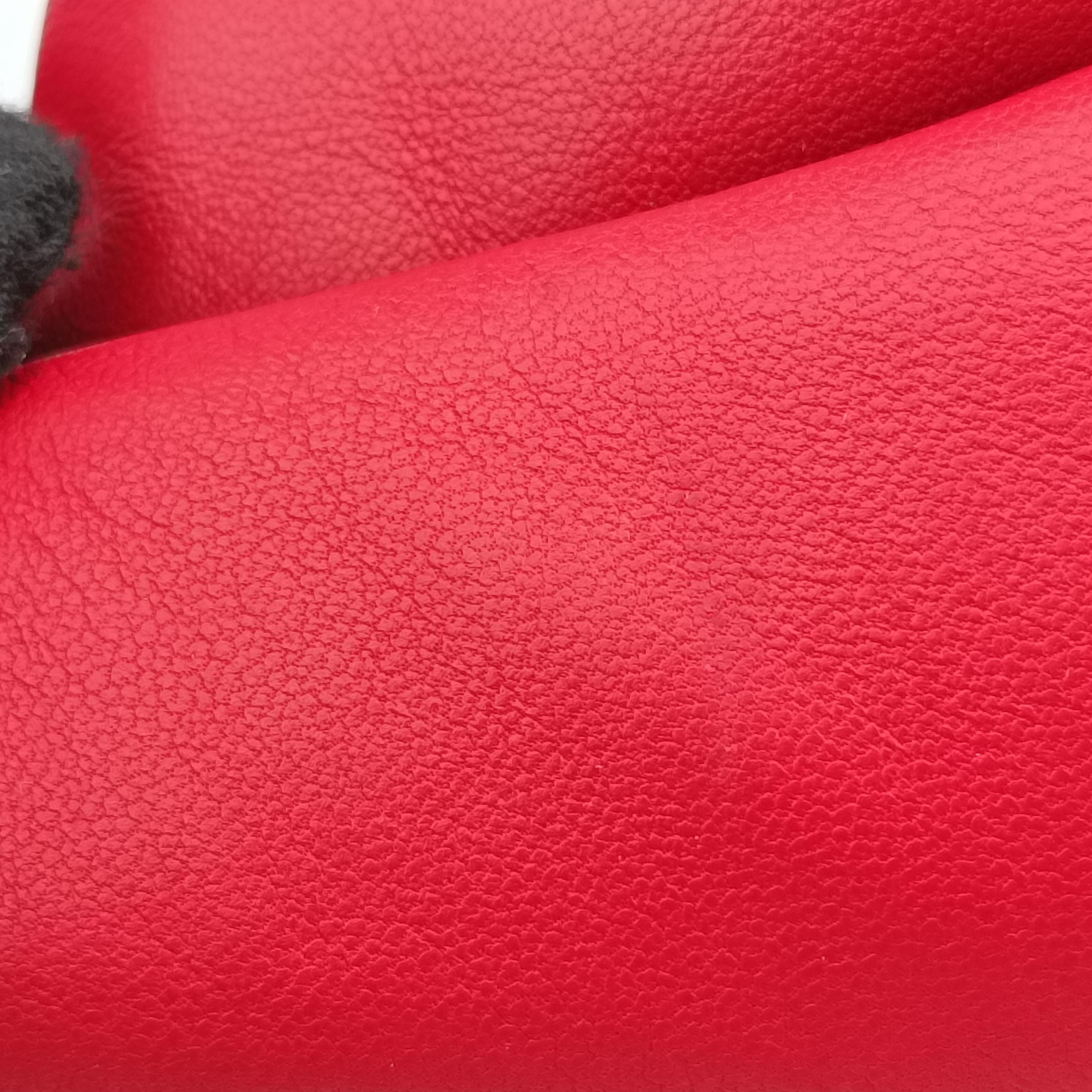 Pre-owned Bottega Veneta CAMPANA Intrecciato Red lambskin  shoulderbag | stylenewstar