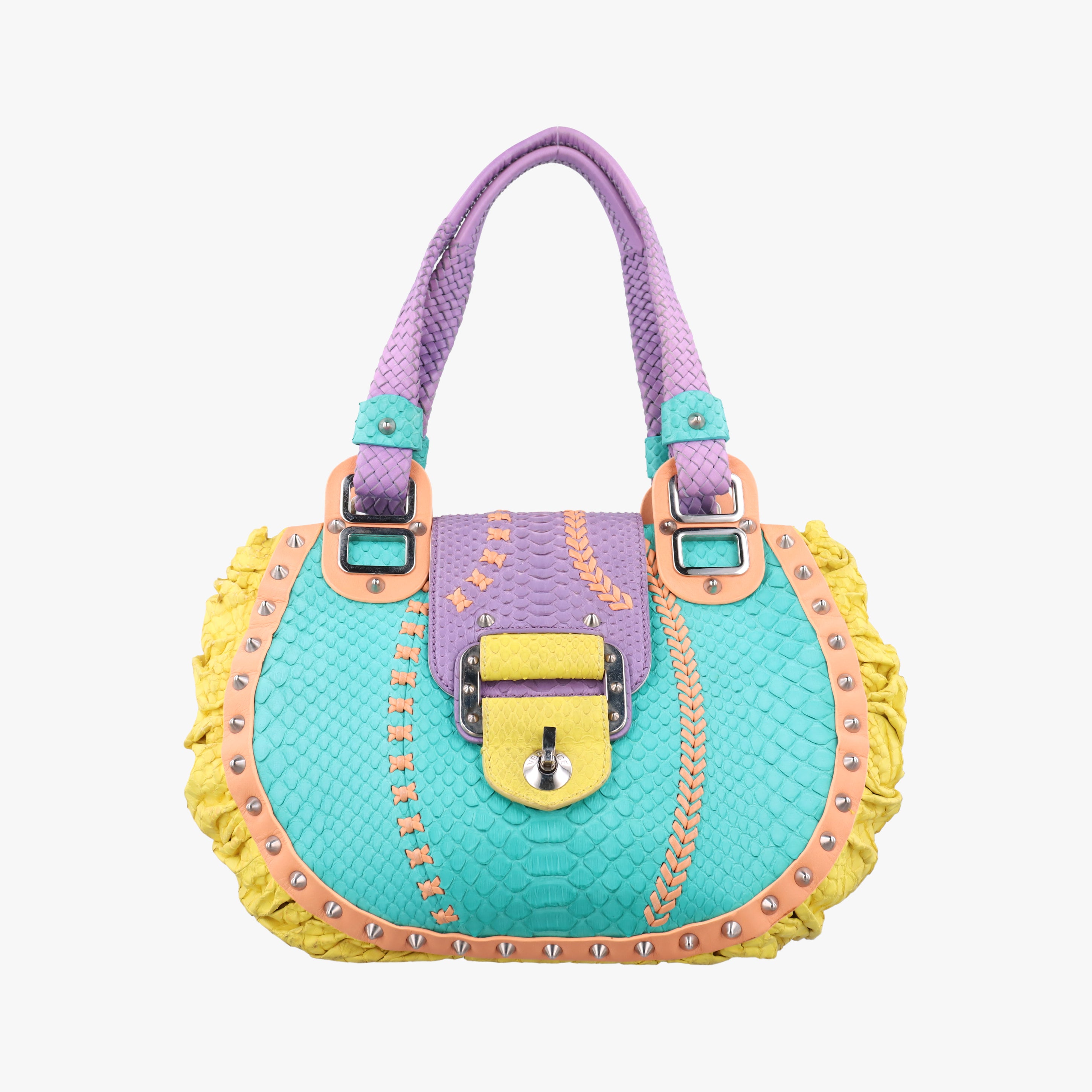 Pre-owned VERSACE Palazzo Empire Multicolour snakeskin  shoulderbag | stylenewstar