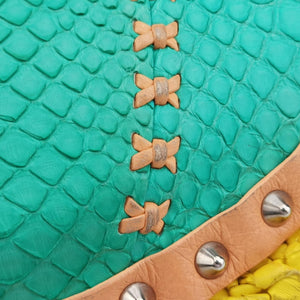 Pre-owned VERSACE Palazzo Empire Multicolour snakeskin  shoulderbag | stylenewstar