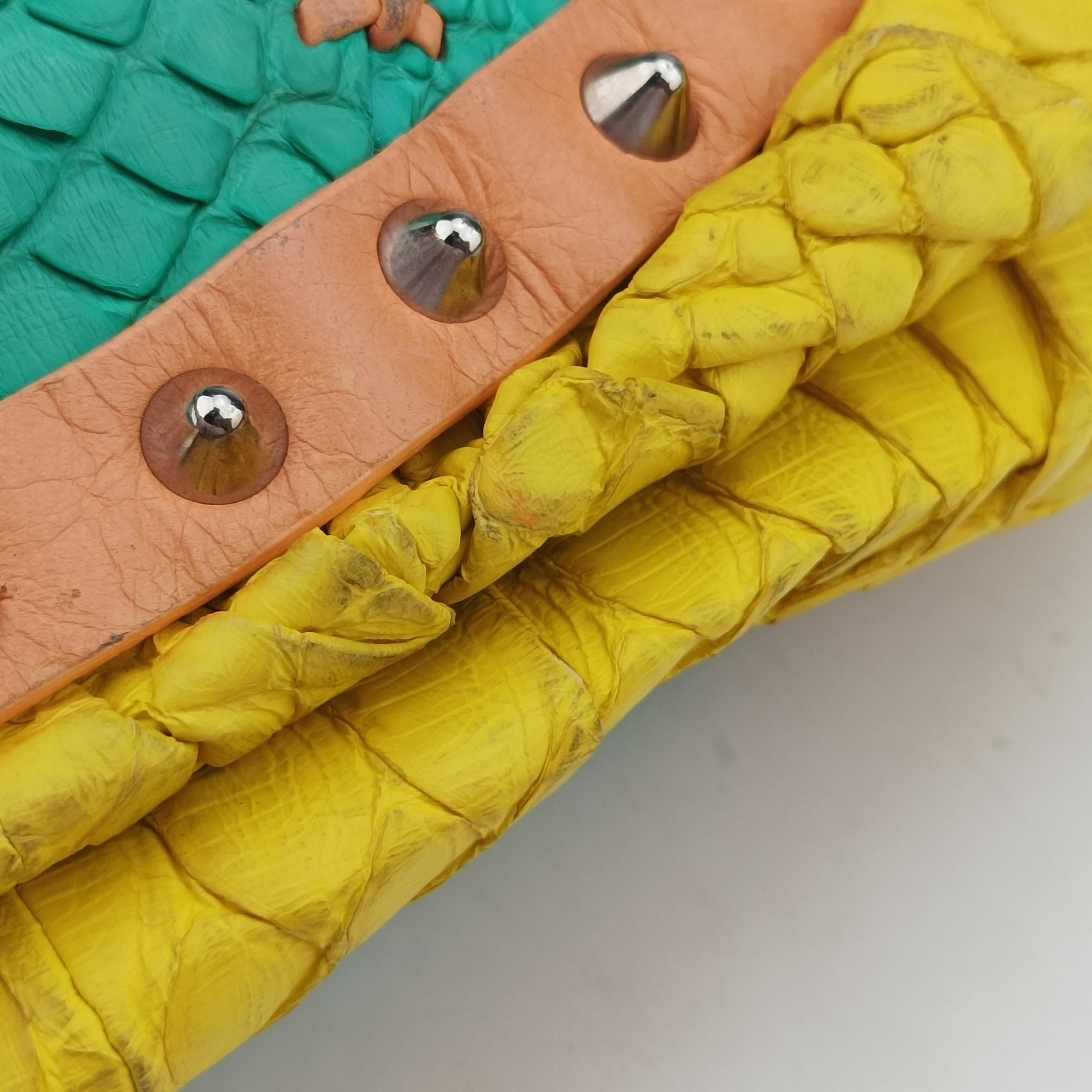 Pre-owned VERSACE Palazzo Empire Multicolour snakeskin  shoulderbag | stylenewstar