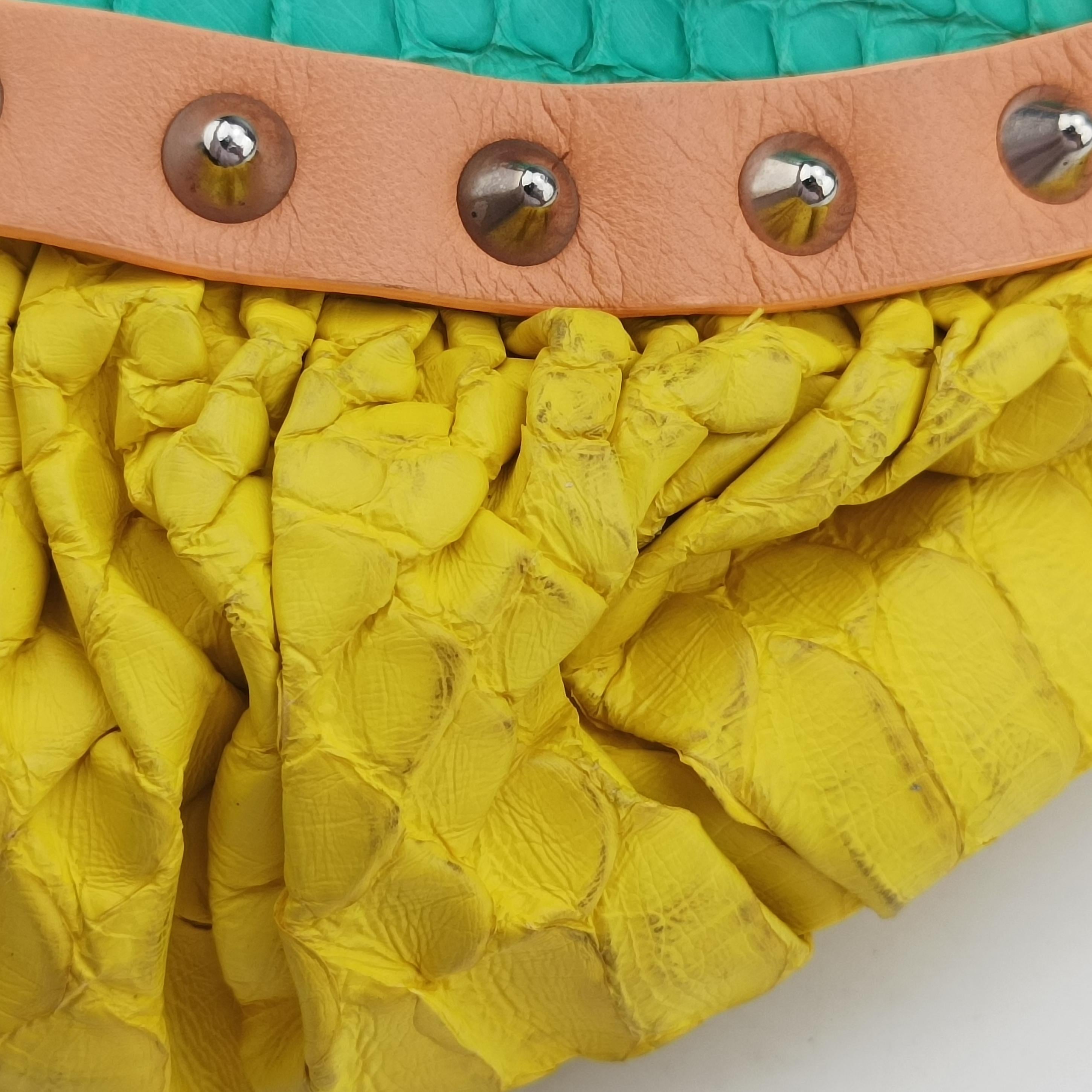 Pre-owned VERSACE Palazzo Empire Multicolour snakeskin  shoulderbag | stylenewstar