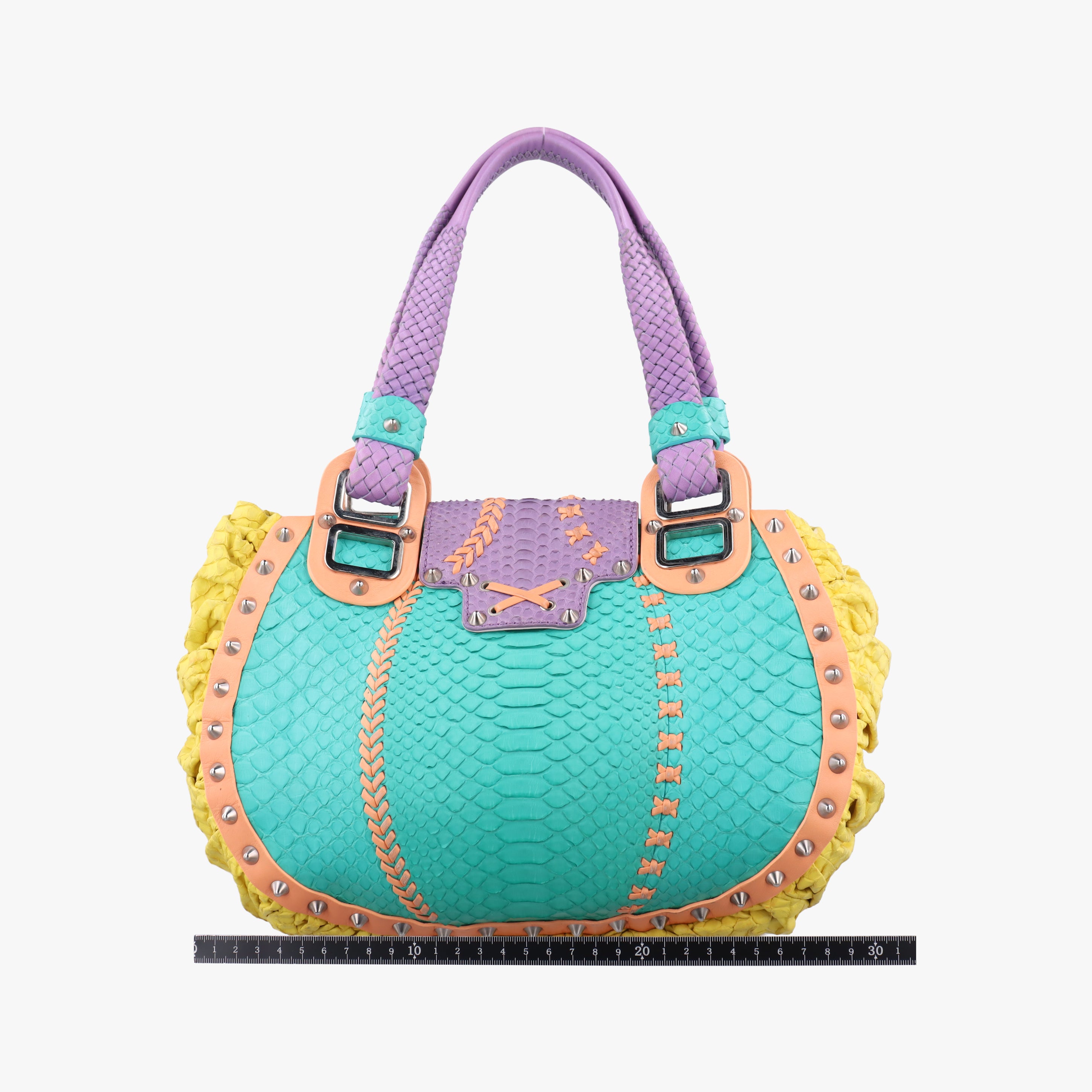 Pre-owned VERSACE Palazzo Empire Multicolour snakeskin  shoulderbag | stylenewstar