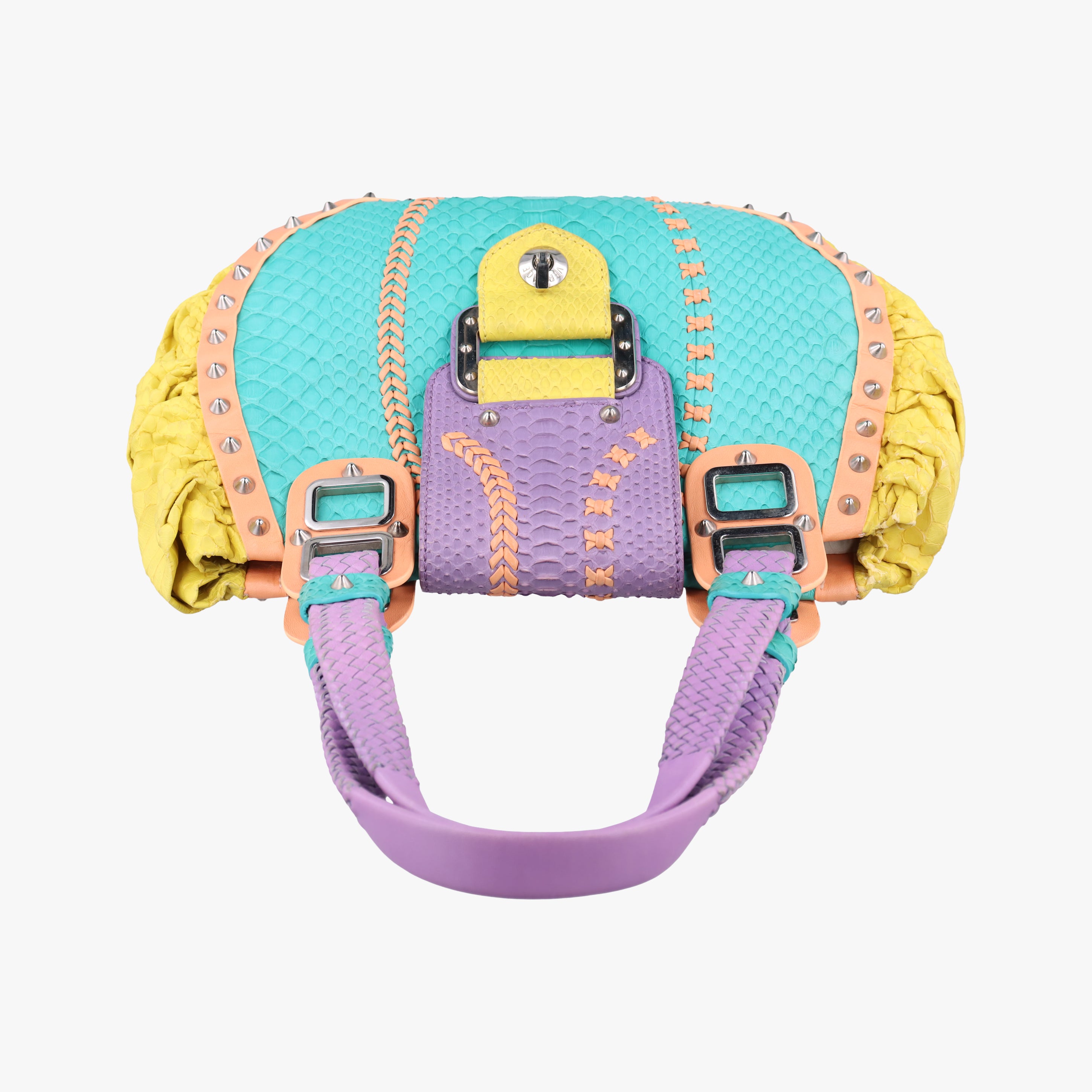 Pre-owned VERSACE Palazzo Empire Multicolour snakeskin  shoulderbag | stylenewstar