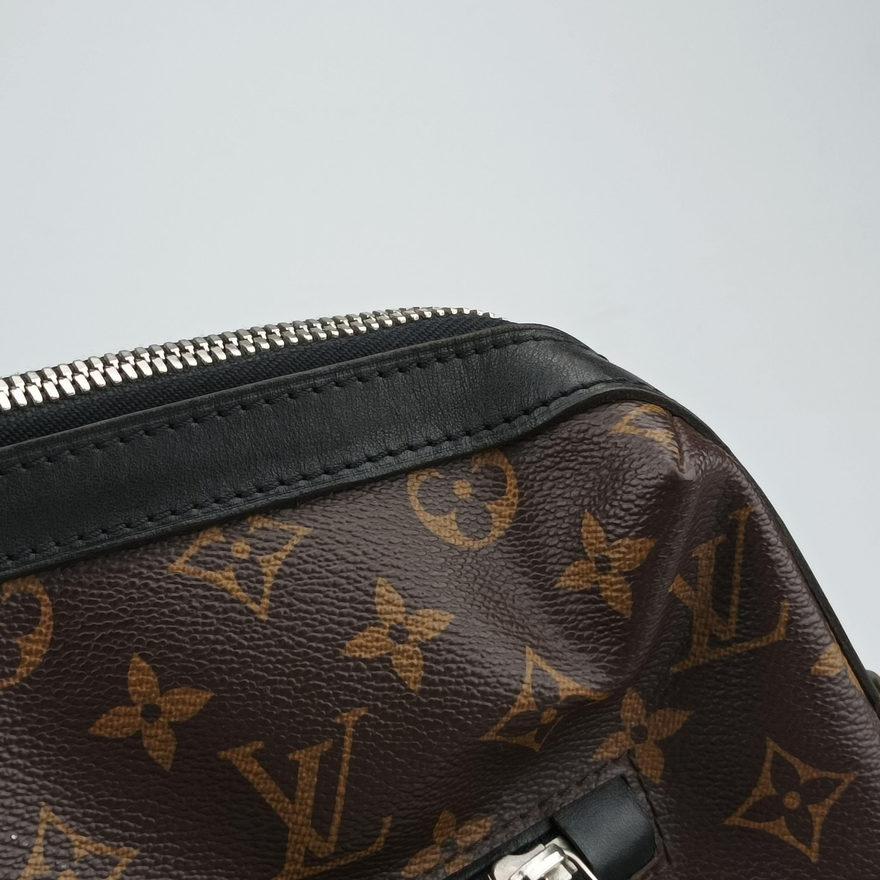 Secondhand Louis Vuitton TORRES Brown×black Monogram Macassar×calf leather M40387 shoulderbag | stylenewstar