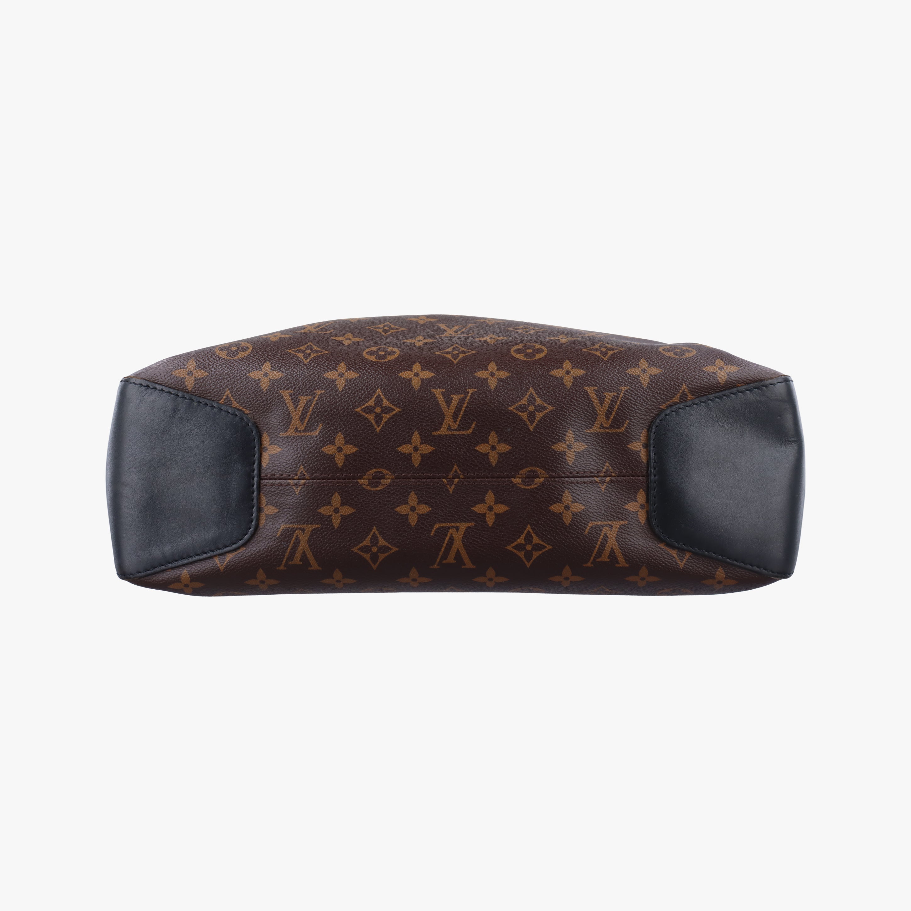 Secondhand Louis Vuitton TORRES Brown×black Monogram Macassar×calf leather M40387 shoulderbag | stylenewstar