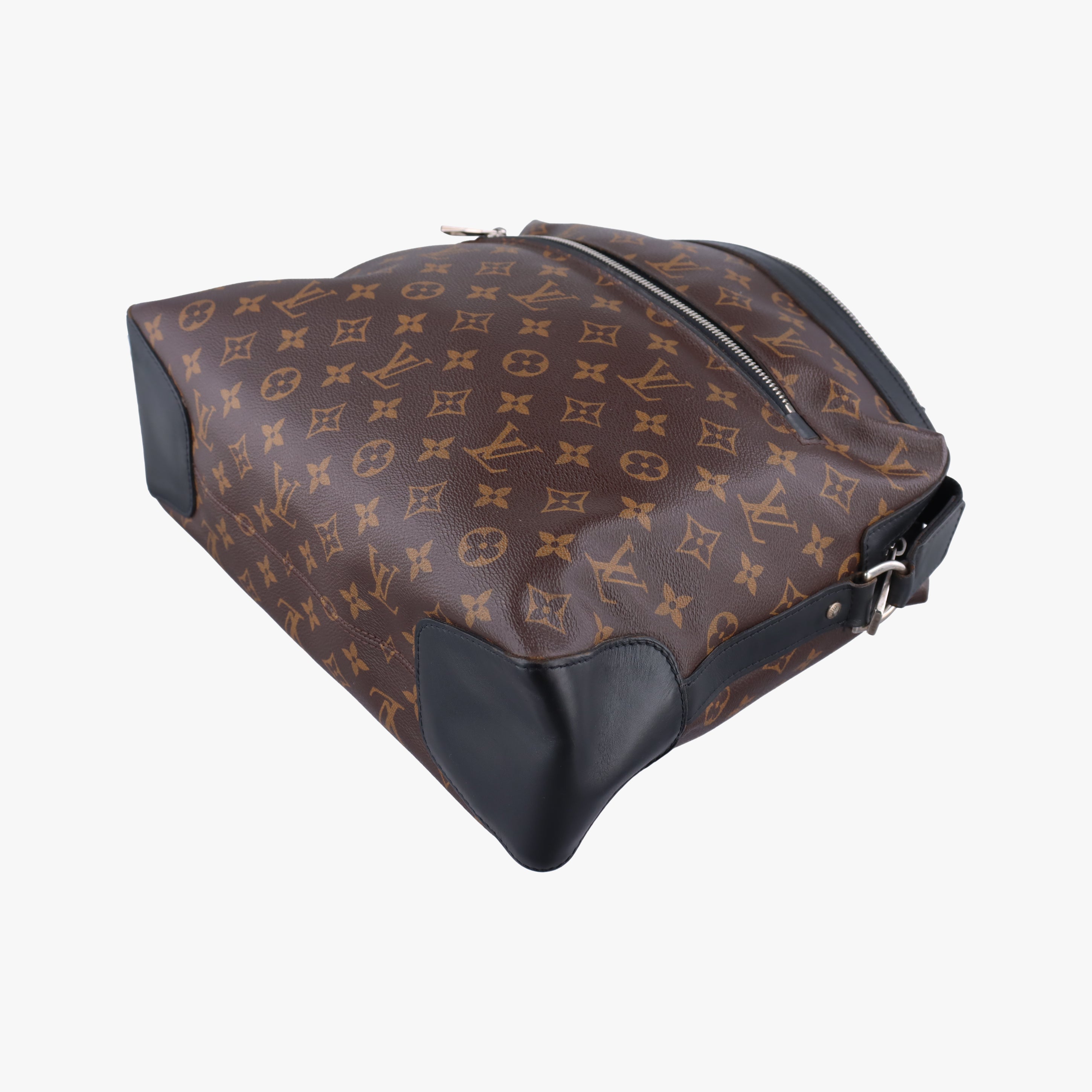 Secondhand Louis Vuitton TORRES Brown×black Monogram Macassar×calf leather M40387 shoulderbag | stylenewstar