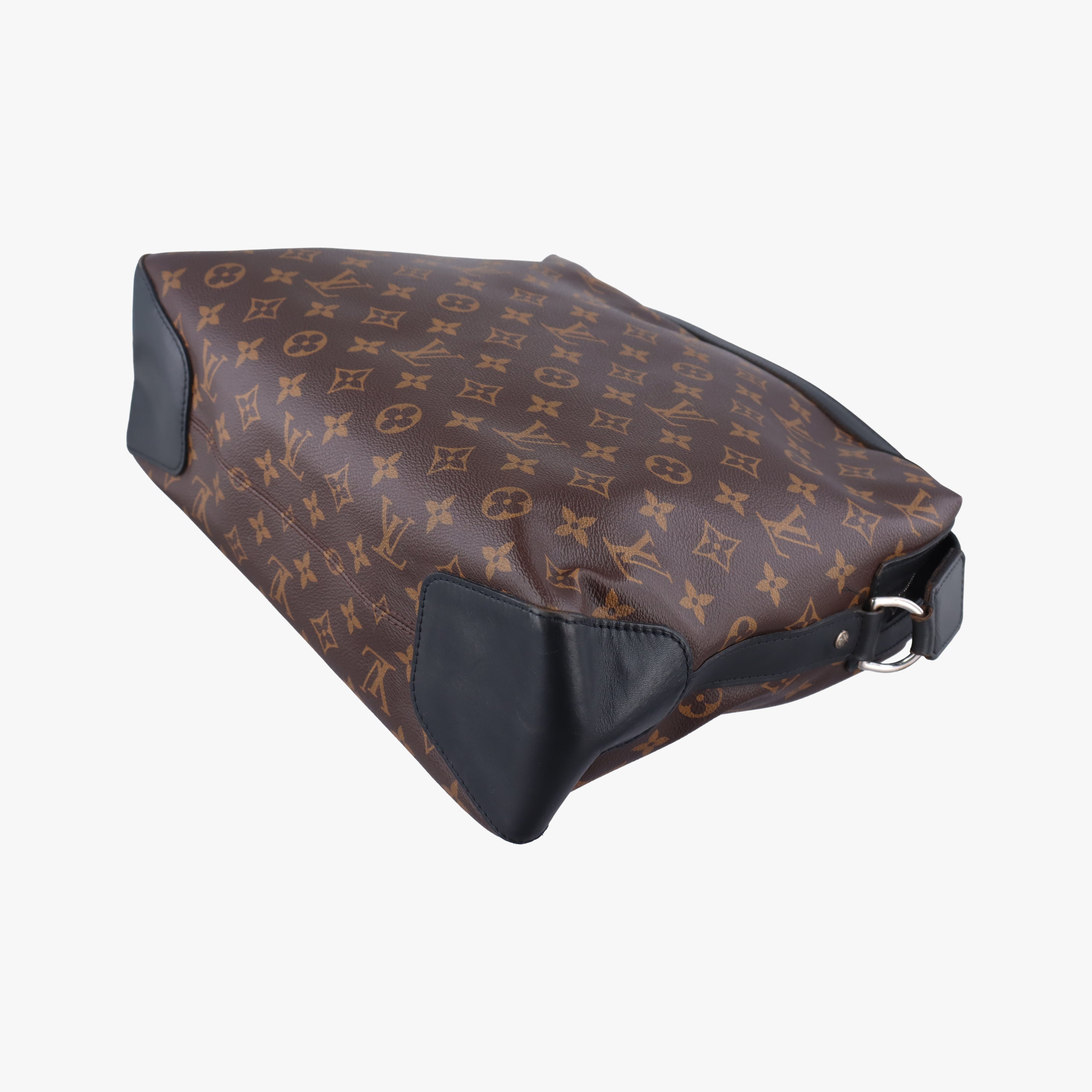 Secondhand Louis Vuitton TORRES Brown×black Monogram Macassar×calf leather M40387 shoulderbag | stylenewstar