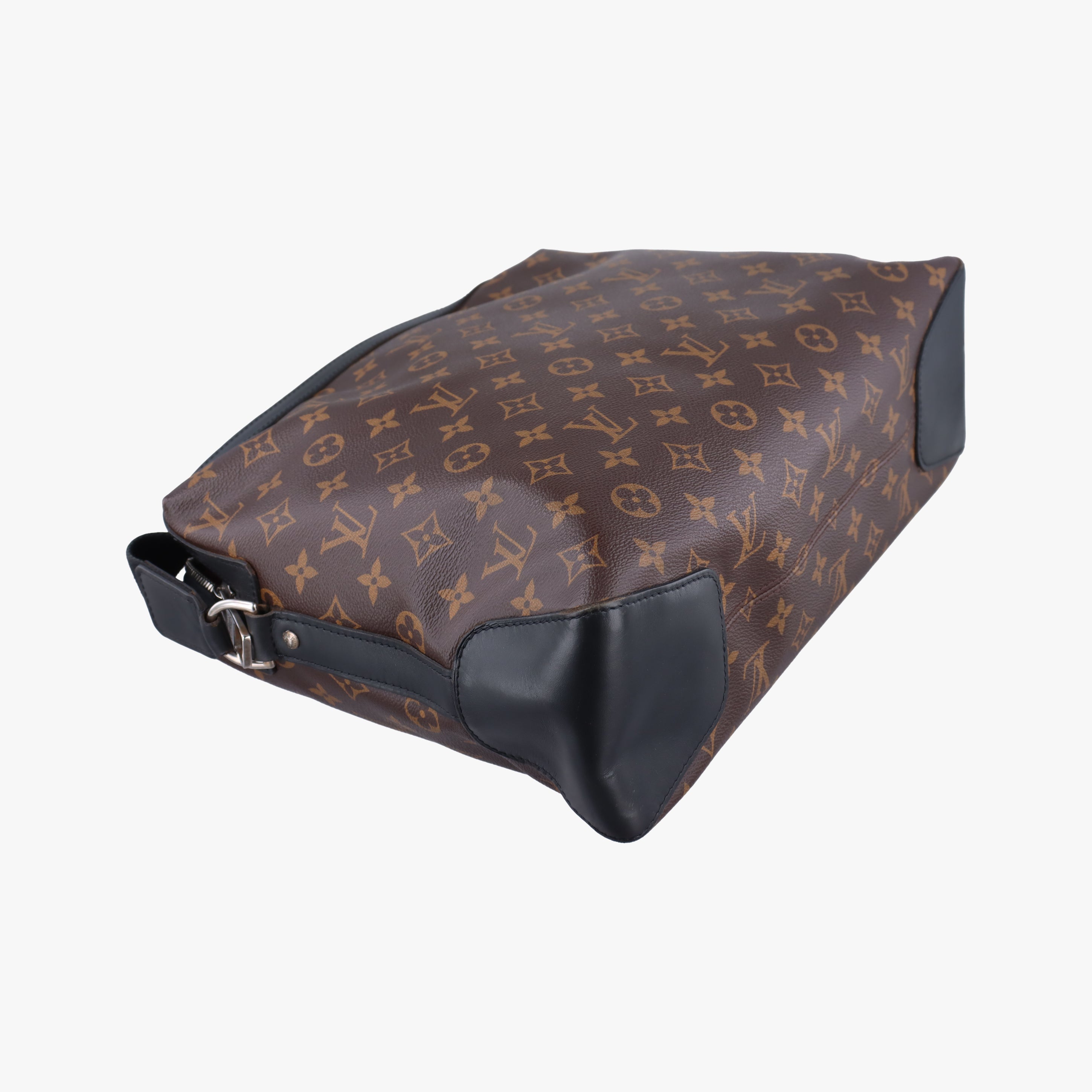 Secondhand Louis Vuitton TORRES Brown×black Monogram Macassar×calf leather M40387 shoulderbag | stylenewstar