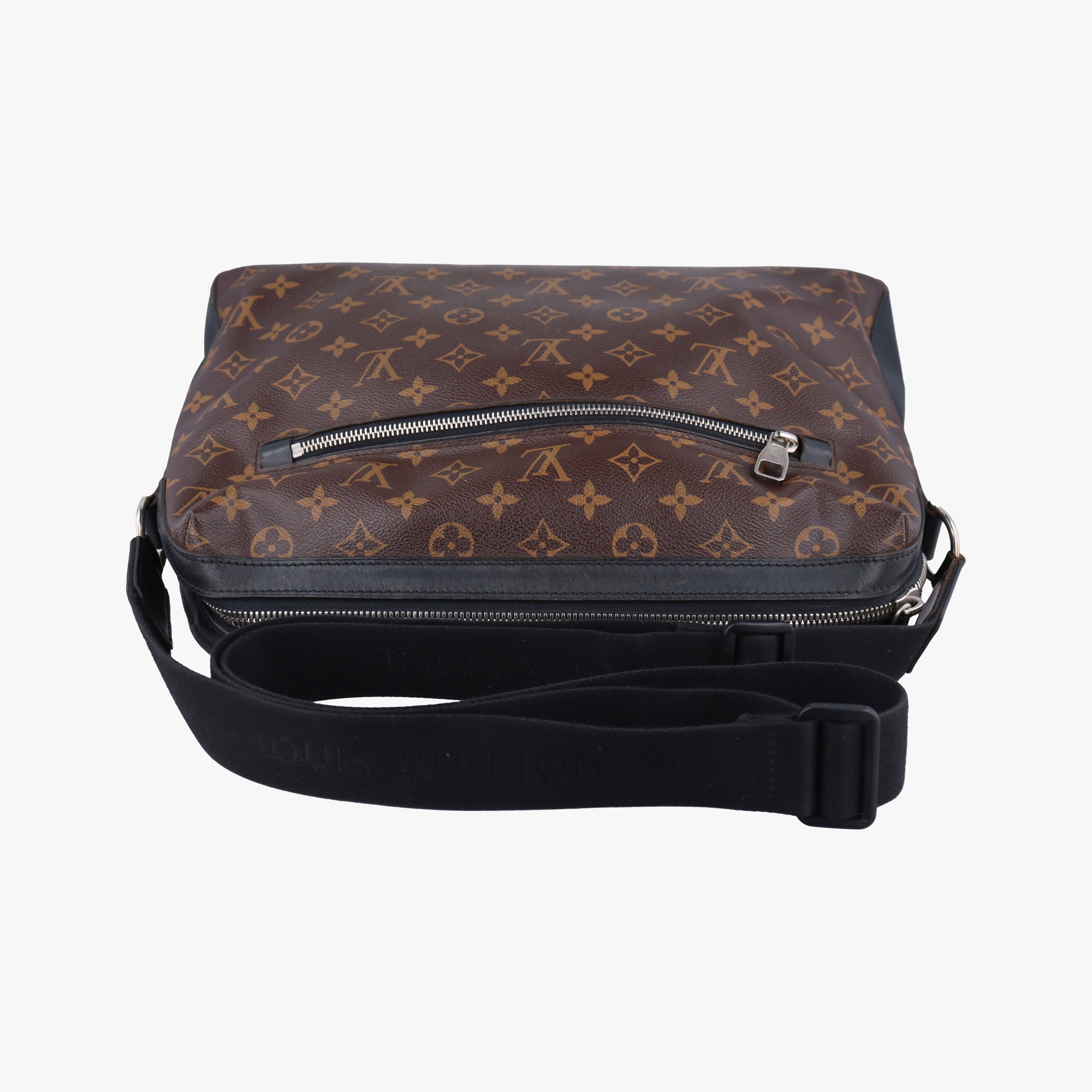 Secondhand Louis Vuitton TORRES Brown×black Monogram Macassar×calf leather M40387 shoulderbag | stylenewstar