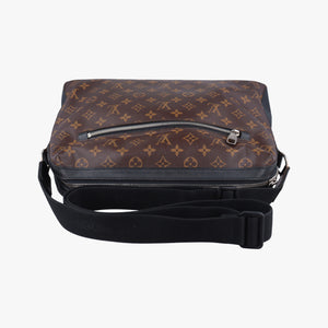 Secondhand Louis Vuitton TORRES Brown×black Monogram Macassar×calf leather M40387 shoulderbag | stylenewstar