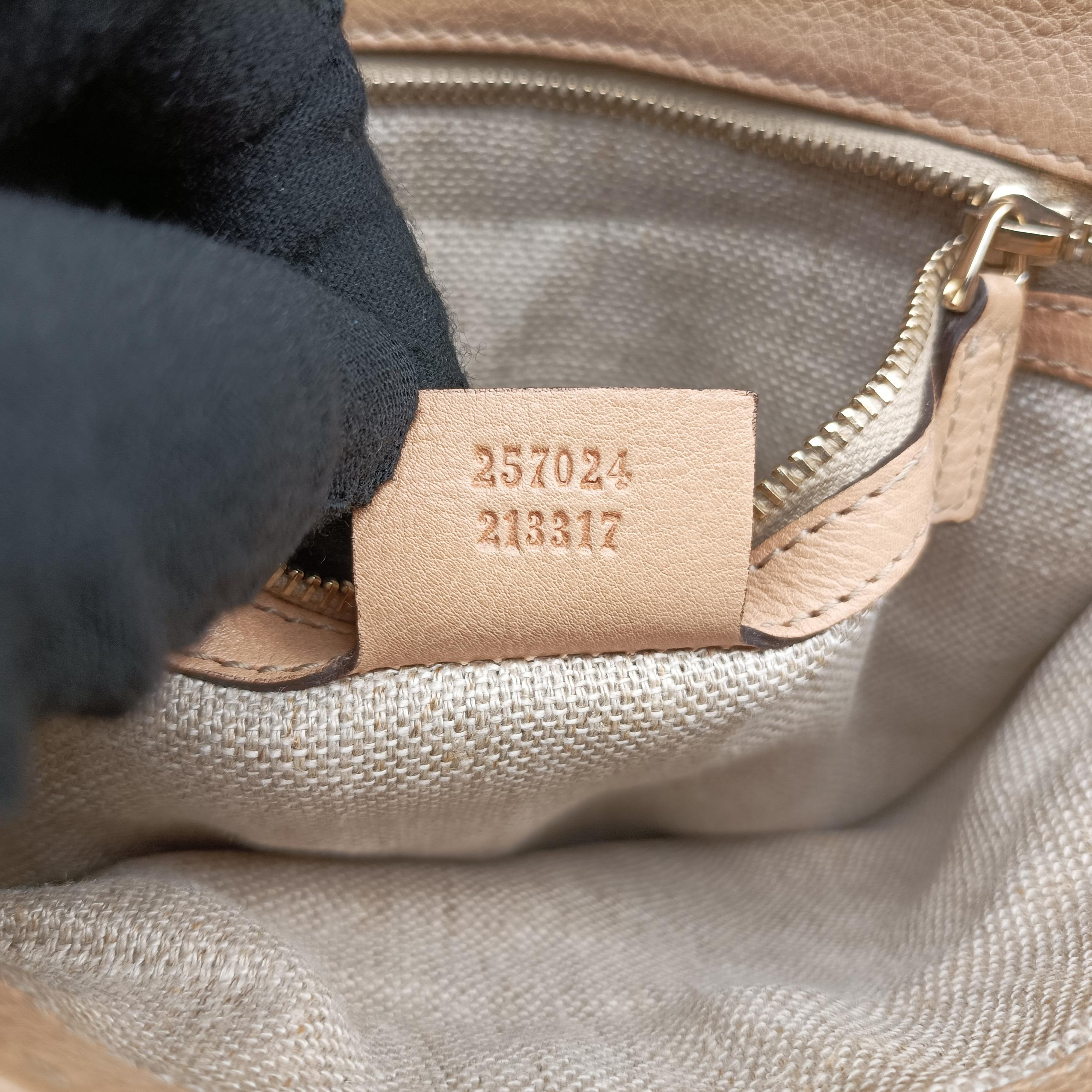 Pre-owned Gucci Marrakech Messenger Brown canvas 257024 shoulderbag | stylenewstar