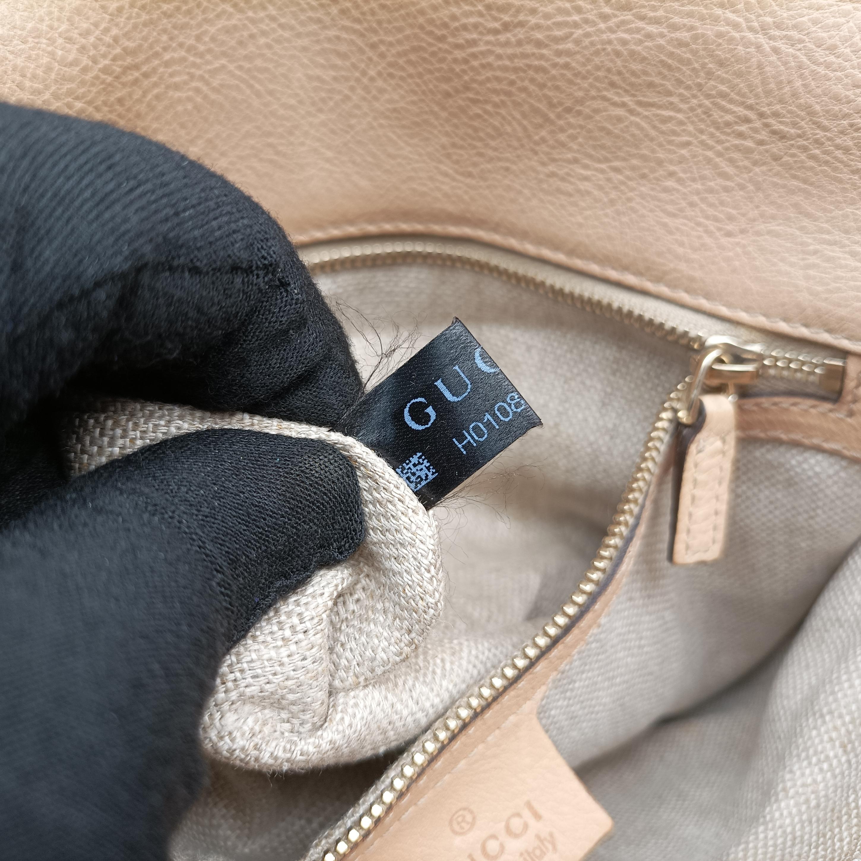 Pre-owned Gucci Marrakech Messenger Brown canvas 257024 shoulderbag | stylenewstar