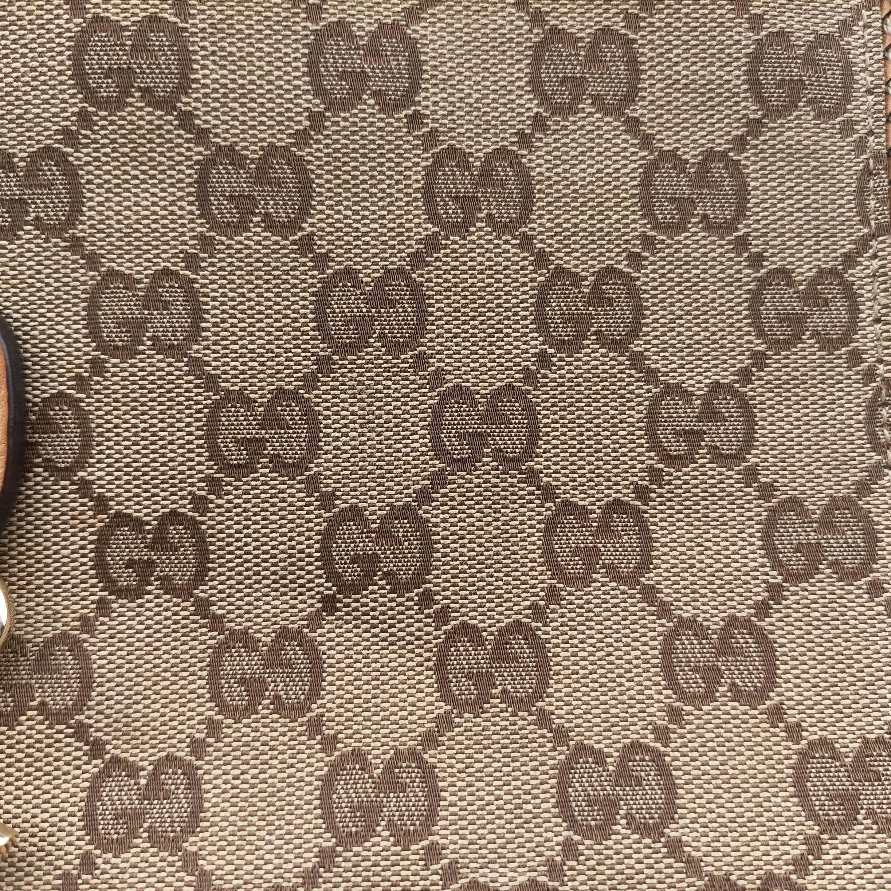 Pre-owned Gucci Marrakech Messenger Brown canvas 257024 shoulderbag | stylenewstar