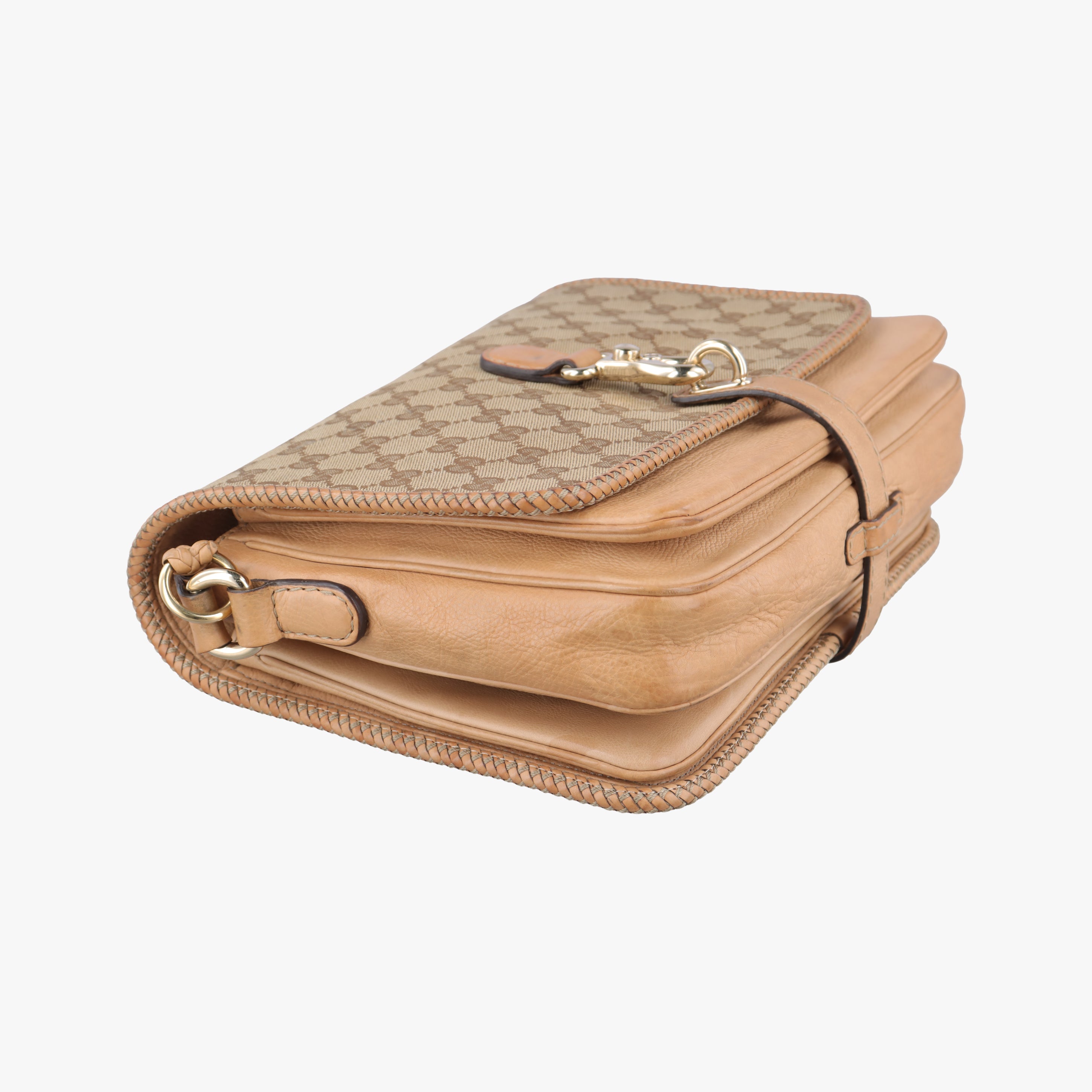 Pre-owned Gucci Marrakech Messenger Brown canvas 257024 shoulderbag | stylenewstar