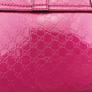 Pre-owned Gucci Nice GG Supreme Rose Patent 336749 shoulderbag | stylenewstar