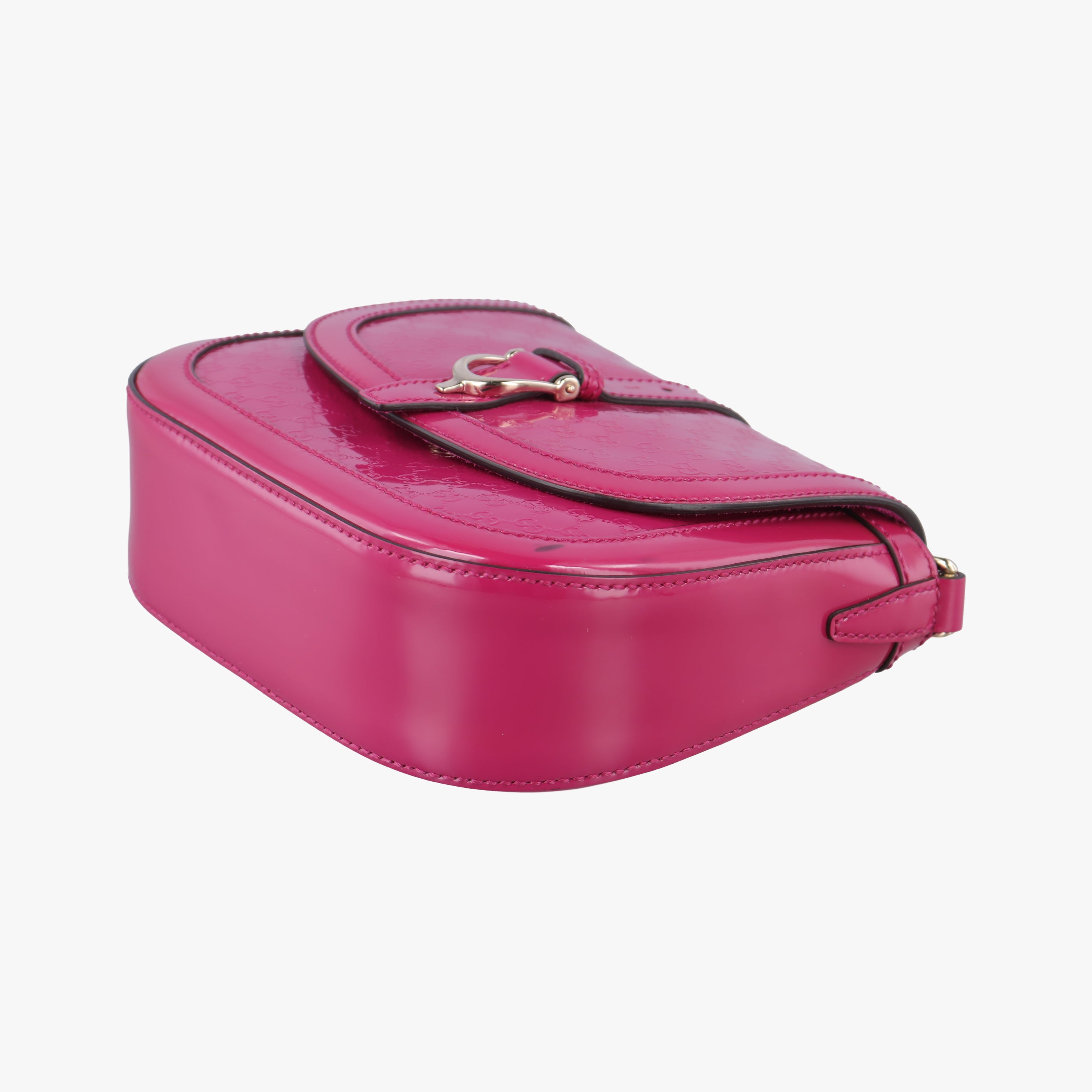 Pre-owned Gucci Nice GG Supreme Rose Patent 336749 shoulderbag | stylenewstar