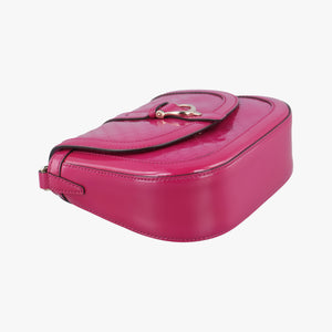 Pre-owned Gucci Nice GG Supreme Rose Patent 336749 shoulderbag | stylenewstar