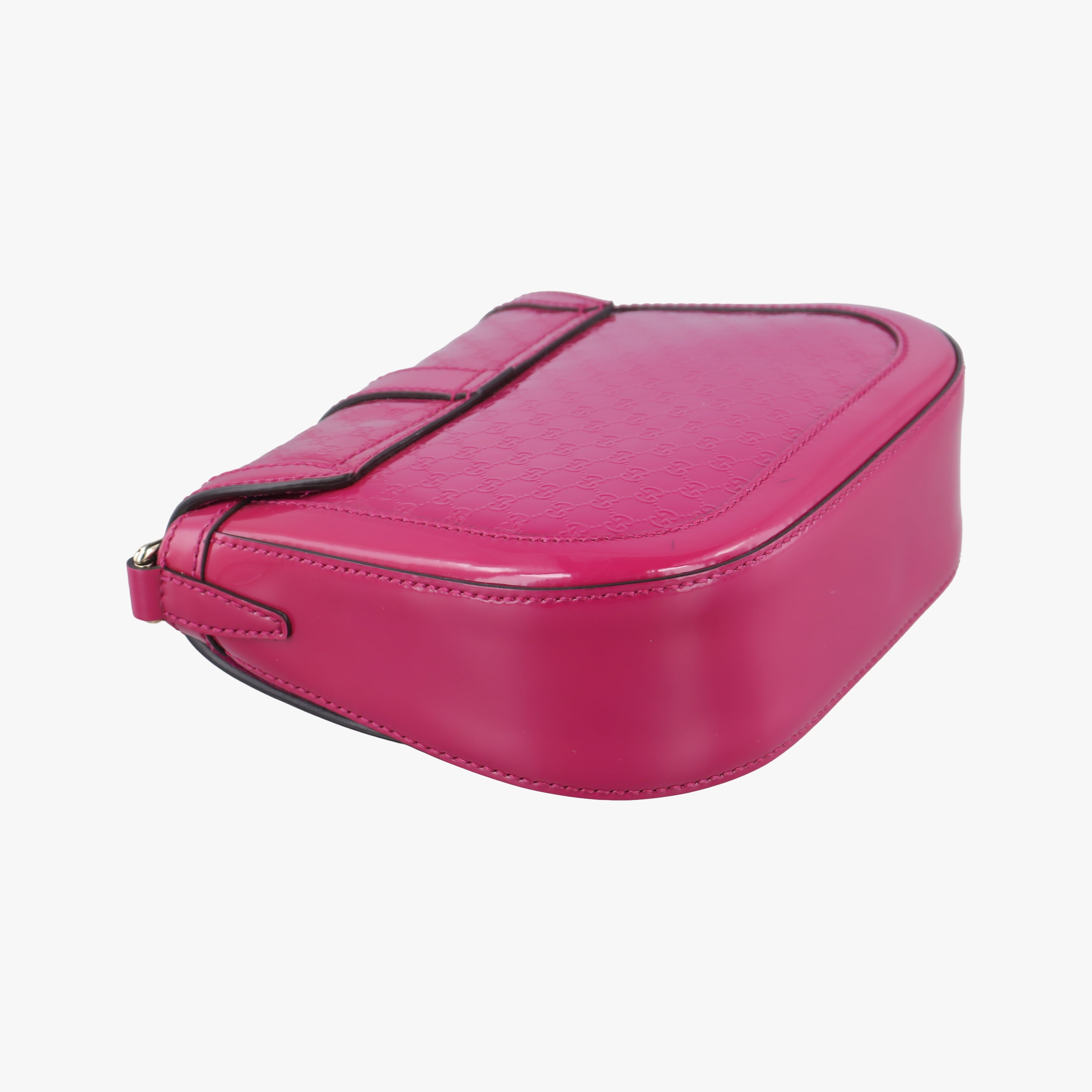 Pre-owned Gucci Nice GG Supreme Rose Patent 336749 shoulderbag | stylenewstar