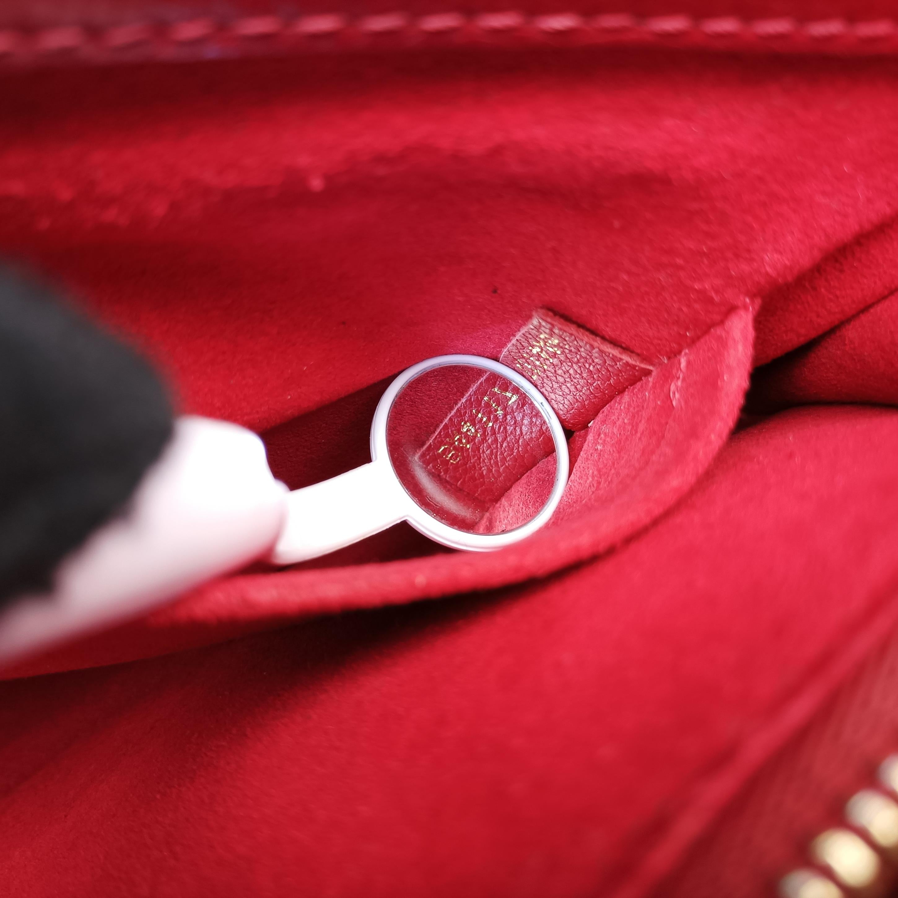 Pre-owned Louis Vuitton Vénus brown×CERISE Monogram Canvas×calf leather M41738 shoulderbag | stylenewstar