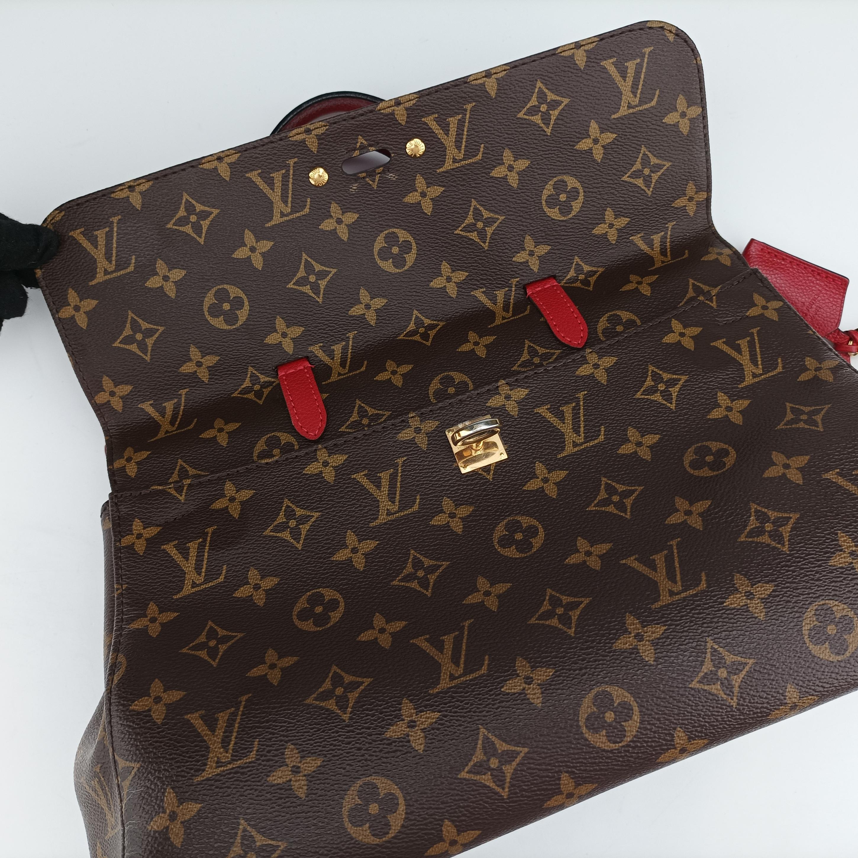 Pre-owned Louis Vuitton Vénus brown×CERISE Monogram Canvas×calf leather M41738 shoulderbag | stylenewstar