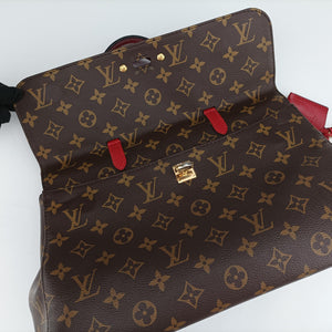 Pre-owned Louis Vuitton Vénus brown×CERISE Monogram Canvas×calf leather M41738 shoulderbag | stylenewstar