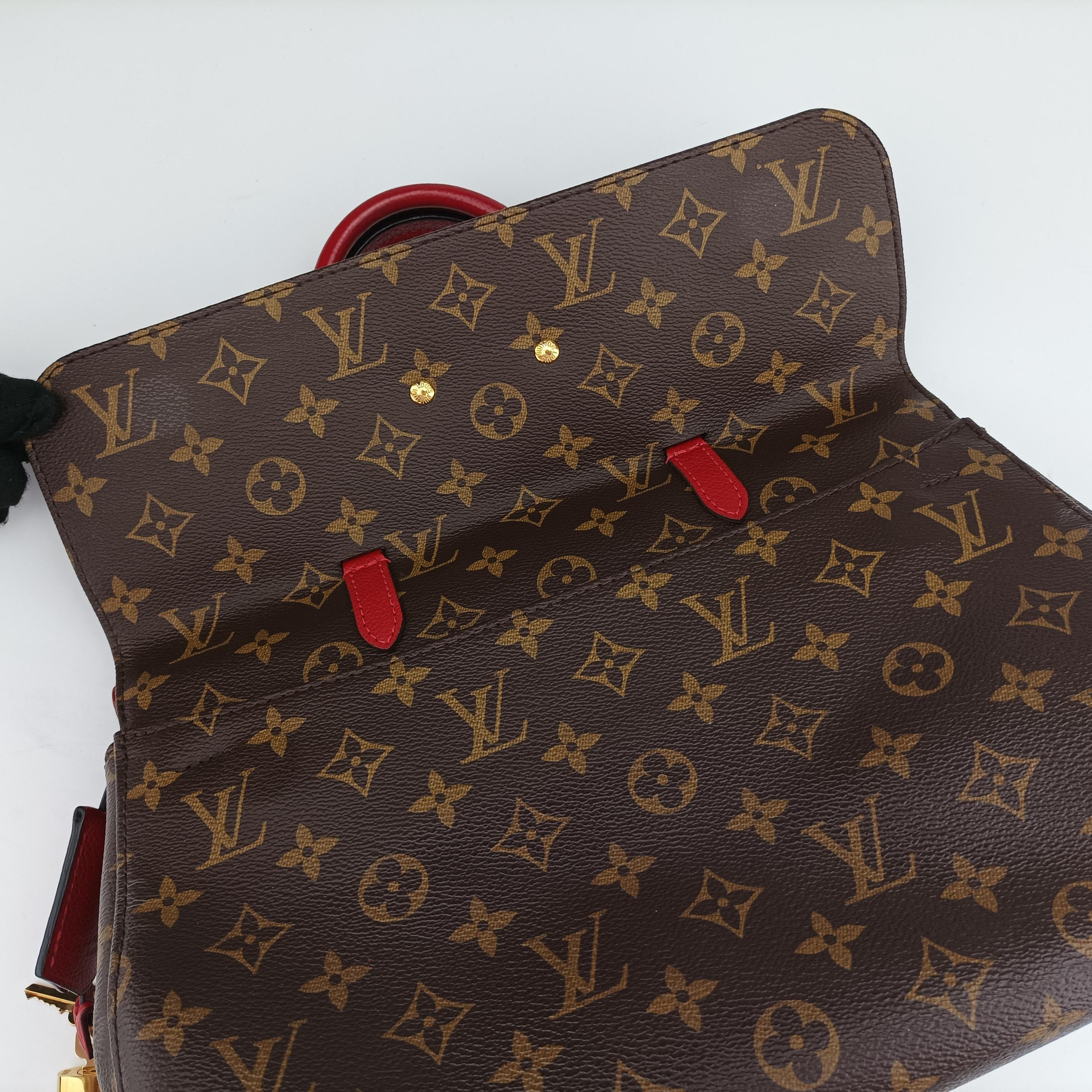 Pre-owned Louis Vuitton Vénus brown×CERISE Monogram Canvas×calf leather M41738 shoulderbag | stylenewstar