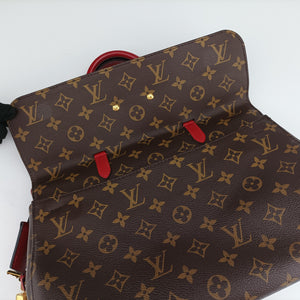 Pre-owned Louis Vuitton Vénus brown×CERISE Monogram Canvas×calf leather M41738 shoulderbag | stylenewstar