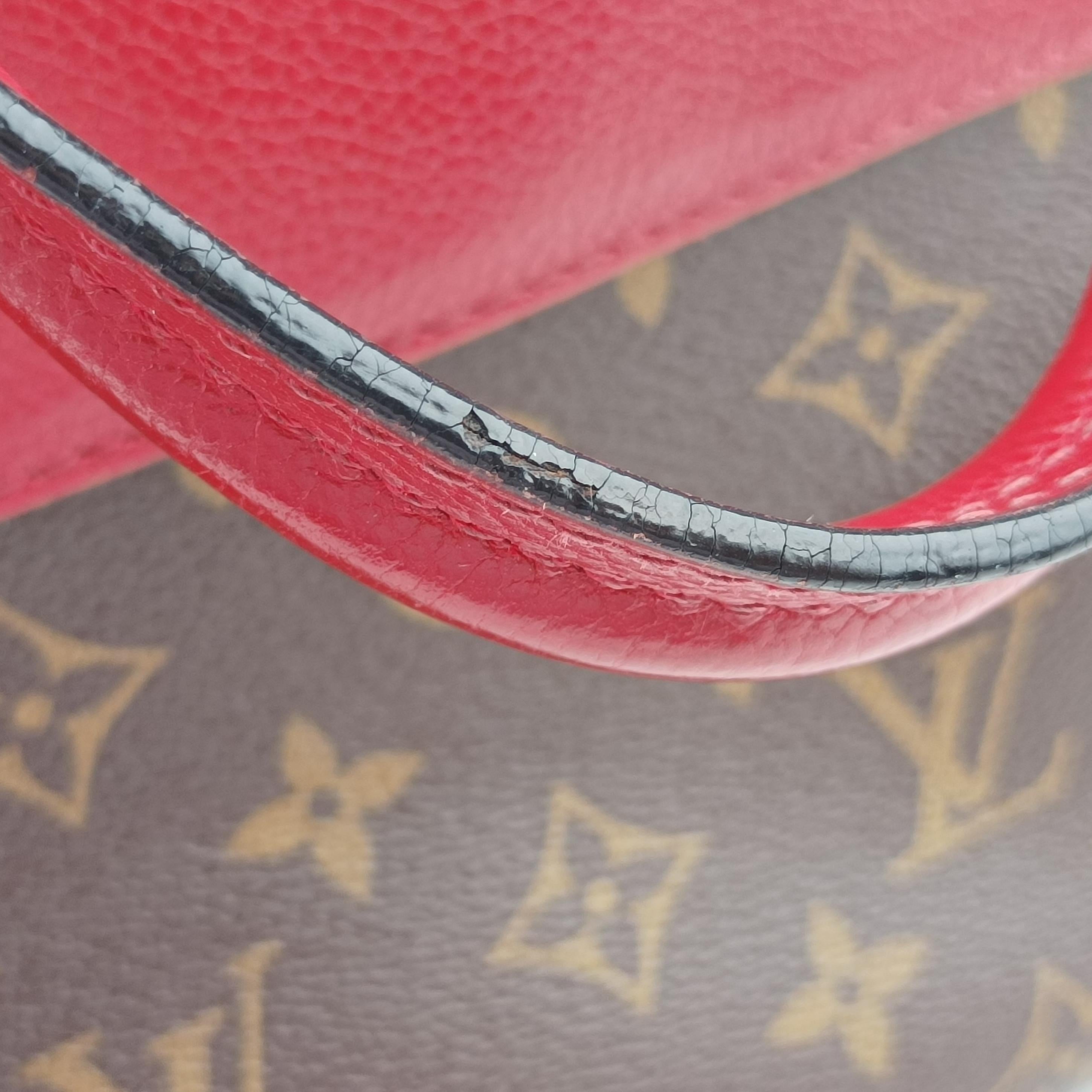 Pre-owned Louis Vuitton Vénus brown×CERISE Monogram Canvas×calf leather M41738 shoulderbag | stylenewstar
