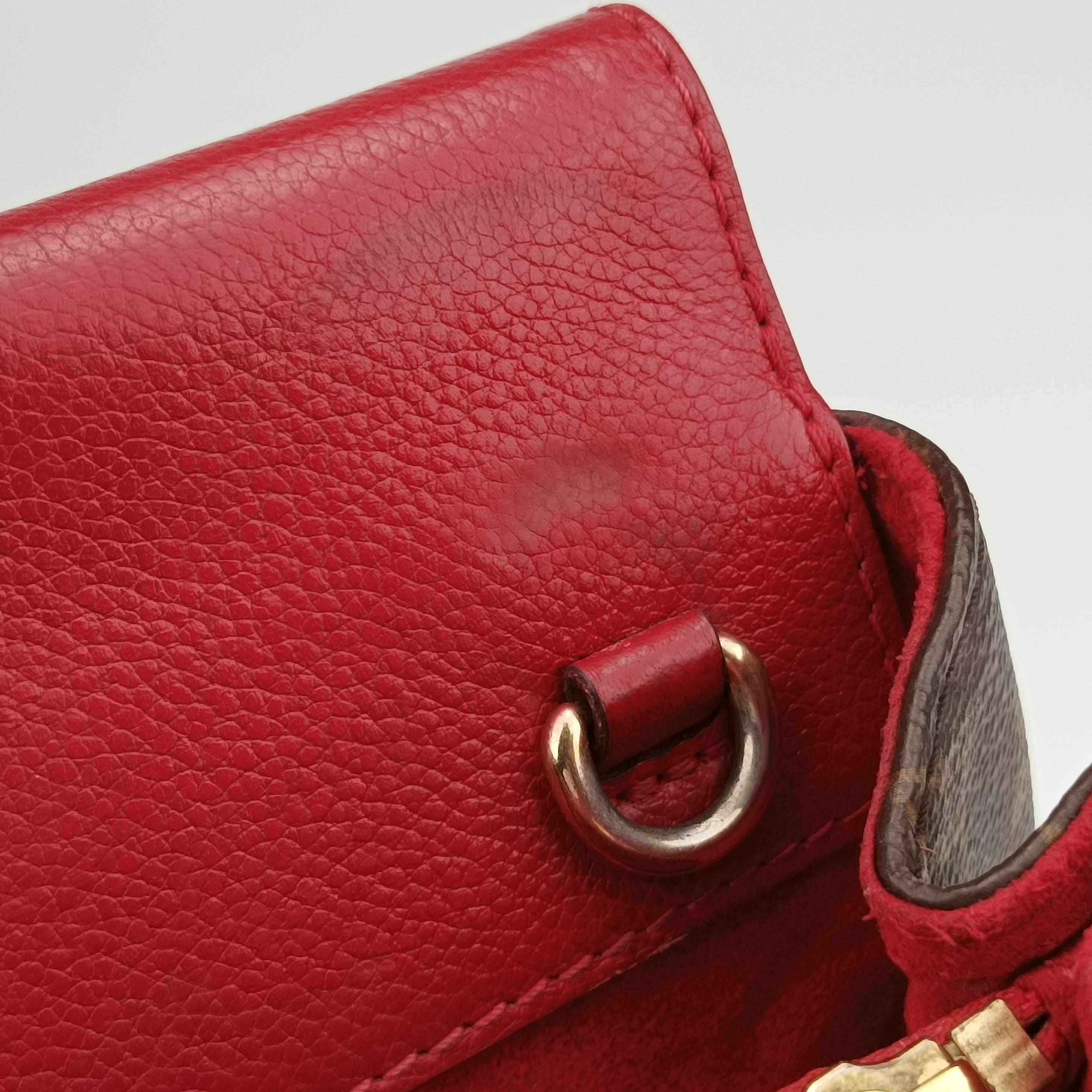 Pre-owned Louis Vuitton Vénus brown×CERISE Monogram Canvas×calf leather M41738 shoulderbag | stylenewstar