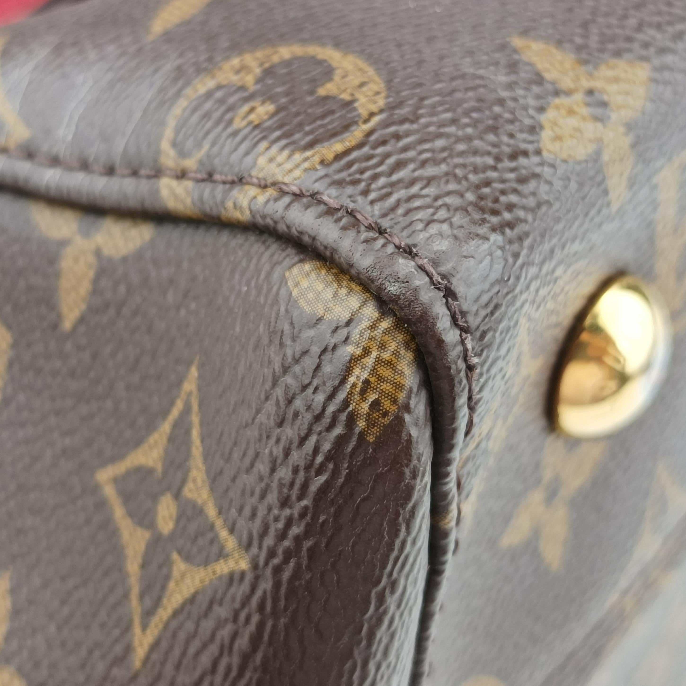 Pre-owned Louis Vuitton Vénus brown×CERISE Monogram Canvas×calf leather M41738 shoulderbag | stylenewstar