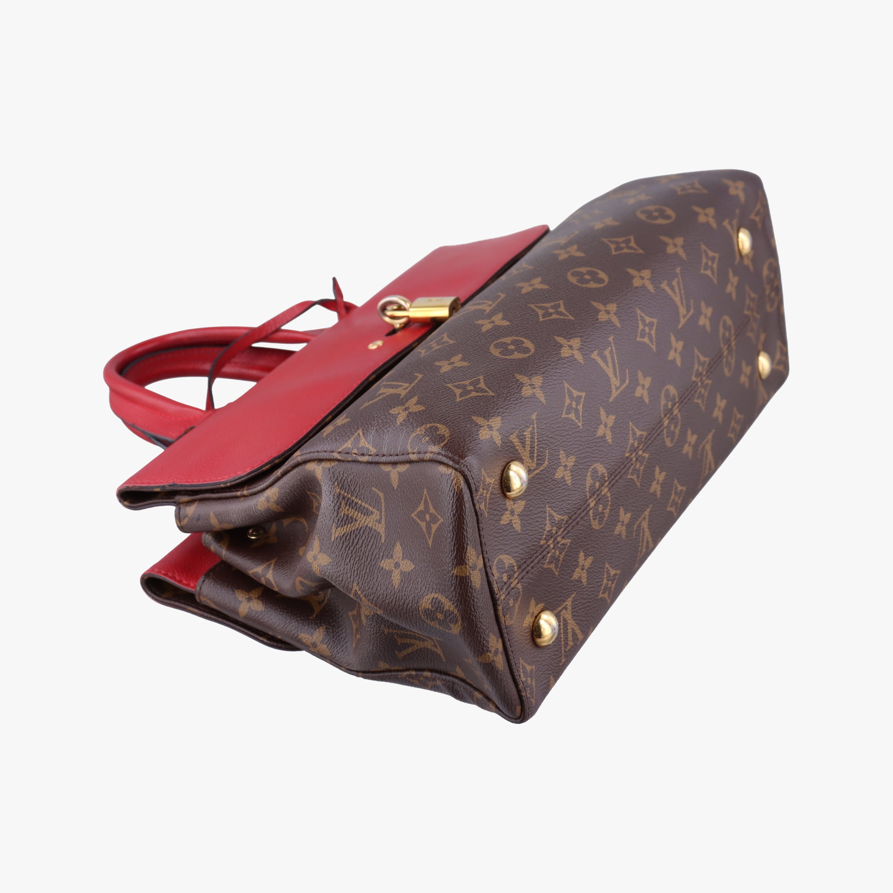Pre-owned Louis Vuitton Vénus brown×CERISE Monogram Canvas×calf leather M41738 shoulderbag | stylenewstar