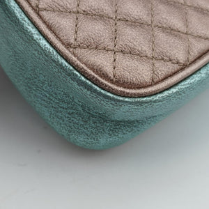 Pre-owned Gucci Laminate pink×blue Leather 534951 shoulderbag | stylenewstar