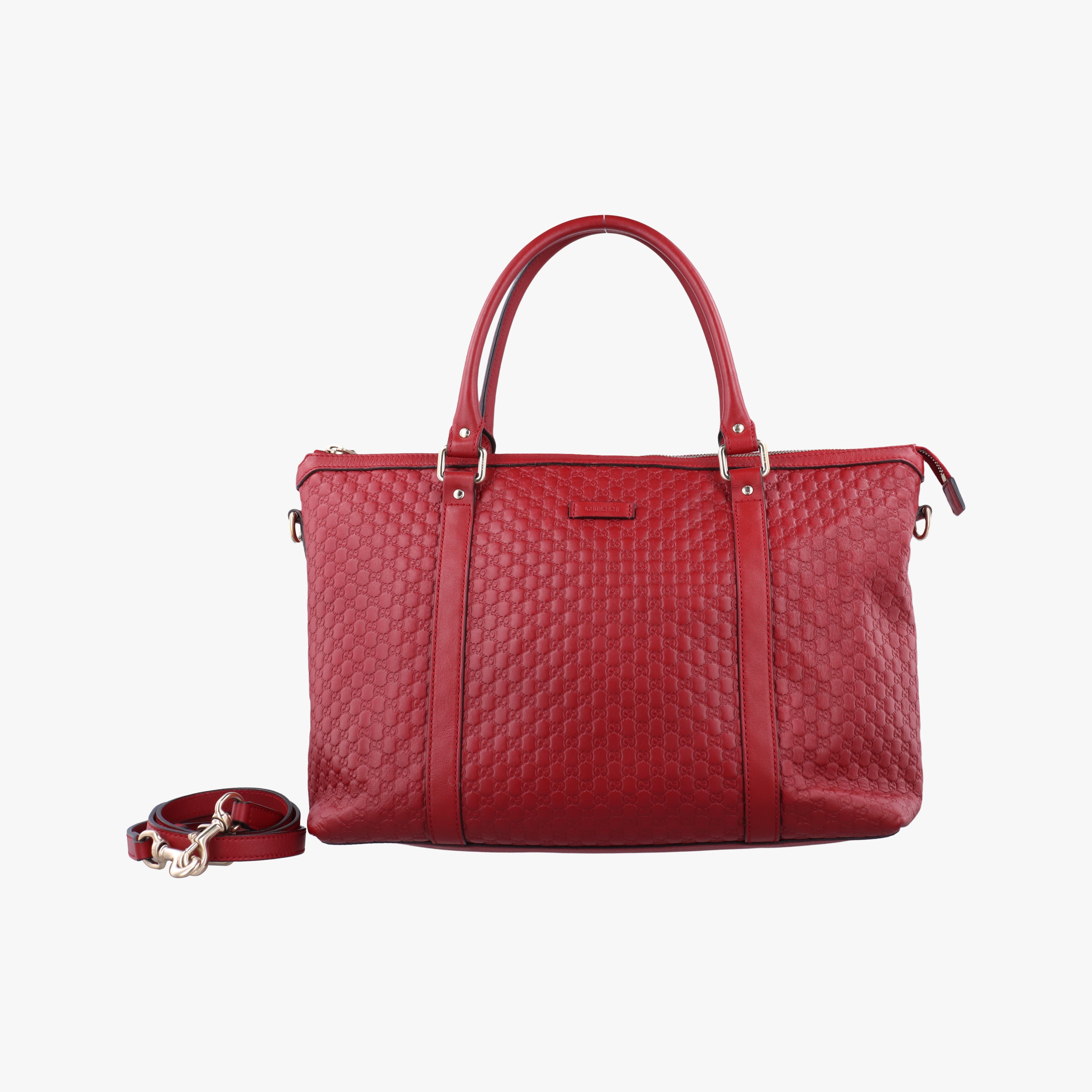 Pre-owned Gucci Microguccissima Red Leather 449655 shoulderbag | stylenewstar