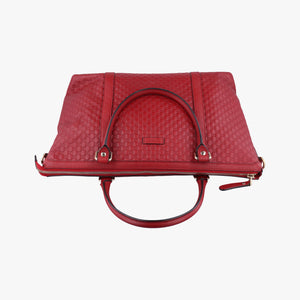 Pre-owned Gucci Microguccissima Red Leather 449655 shoulderbag | stylenewstar