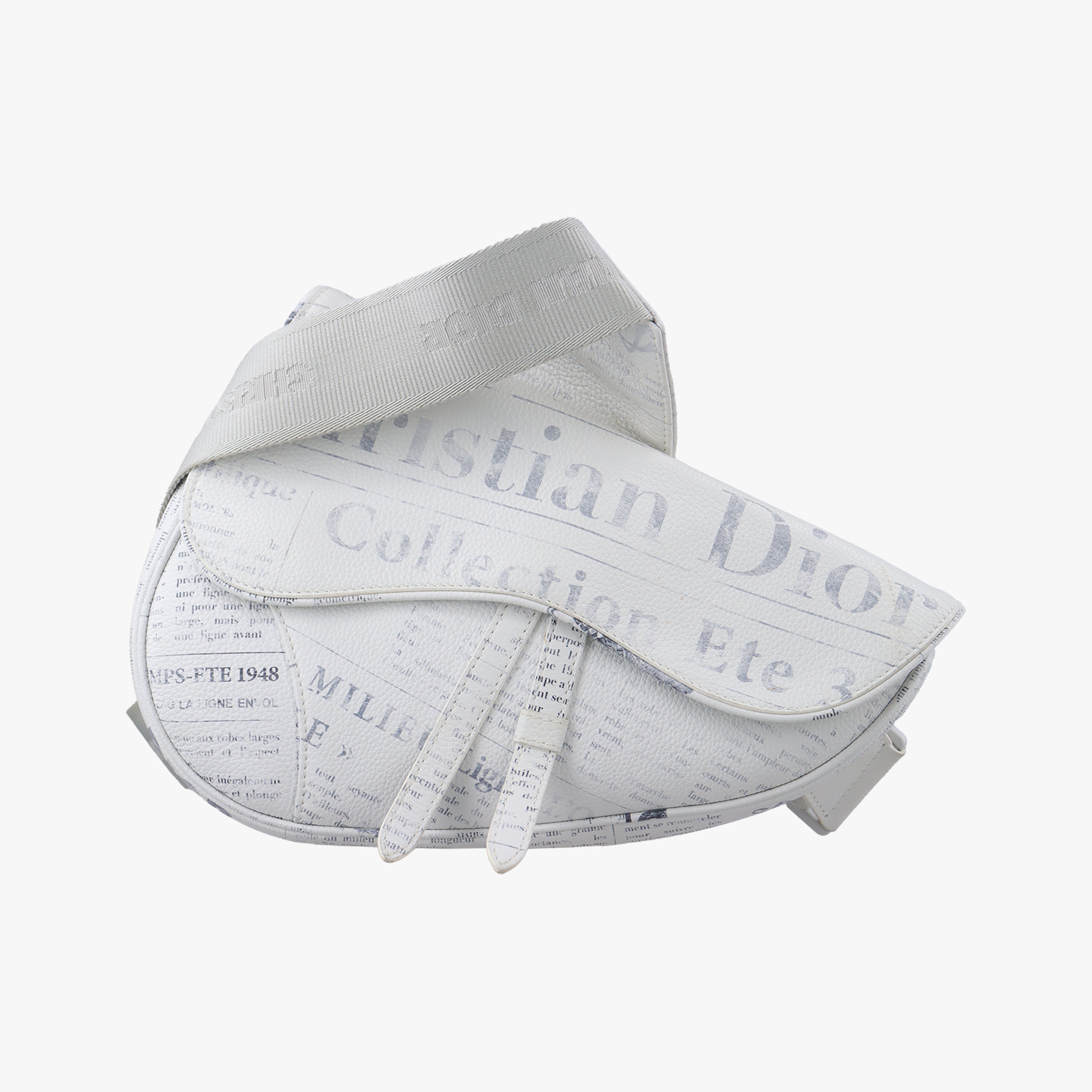 Pre-owned Christian Dior Saddle White Leather  bum bag/waist bag | stylenewstar